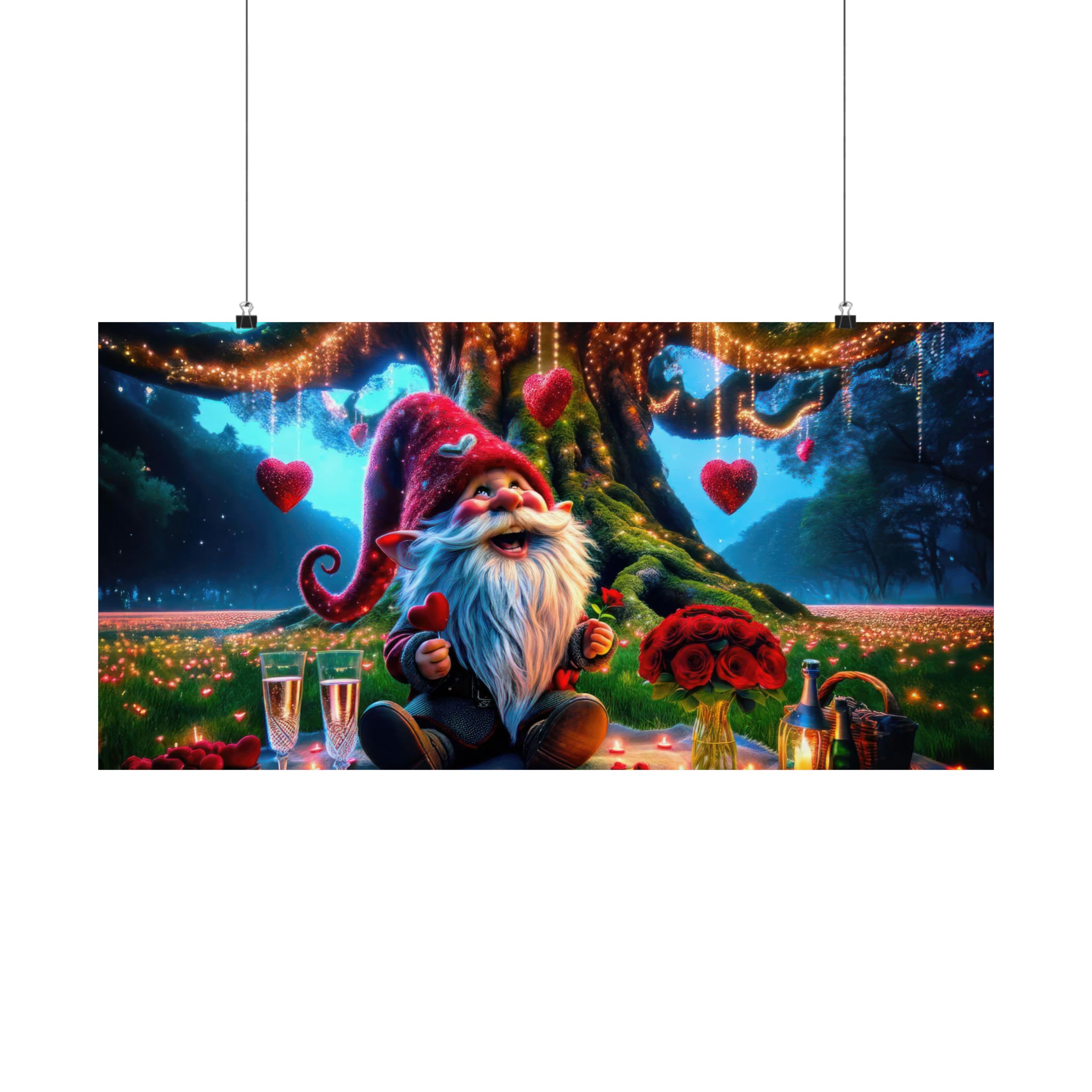 Valentine's with the Whimsical Forest Gnome Poster