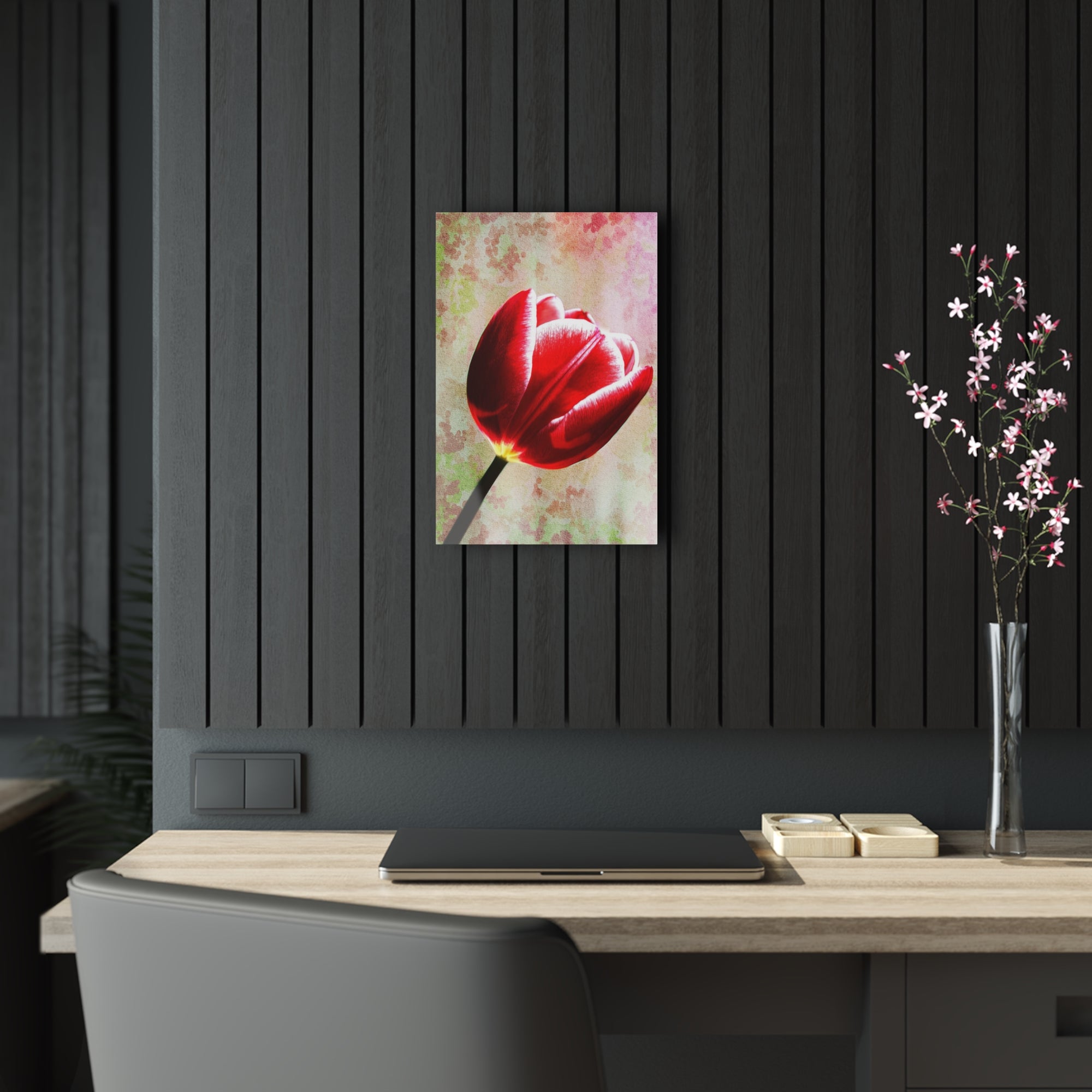 Impression sur Acrylique sur Acrylique Tulipe rubescente
