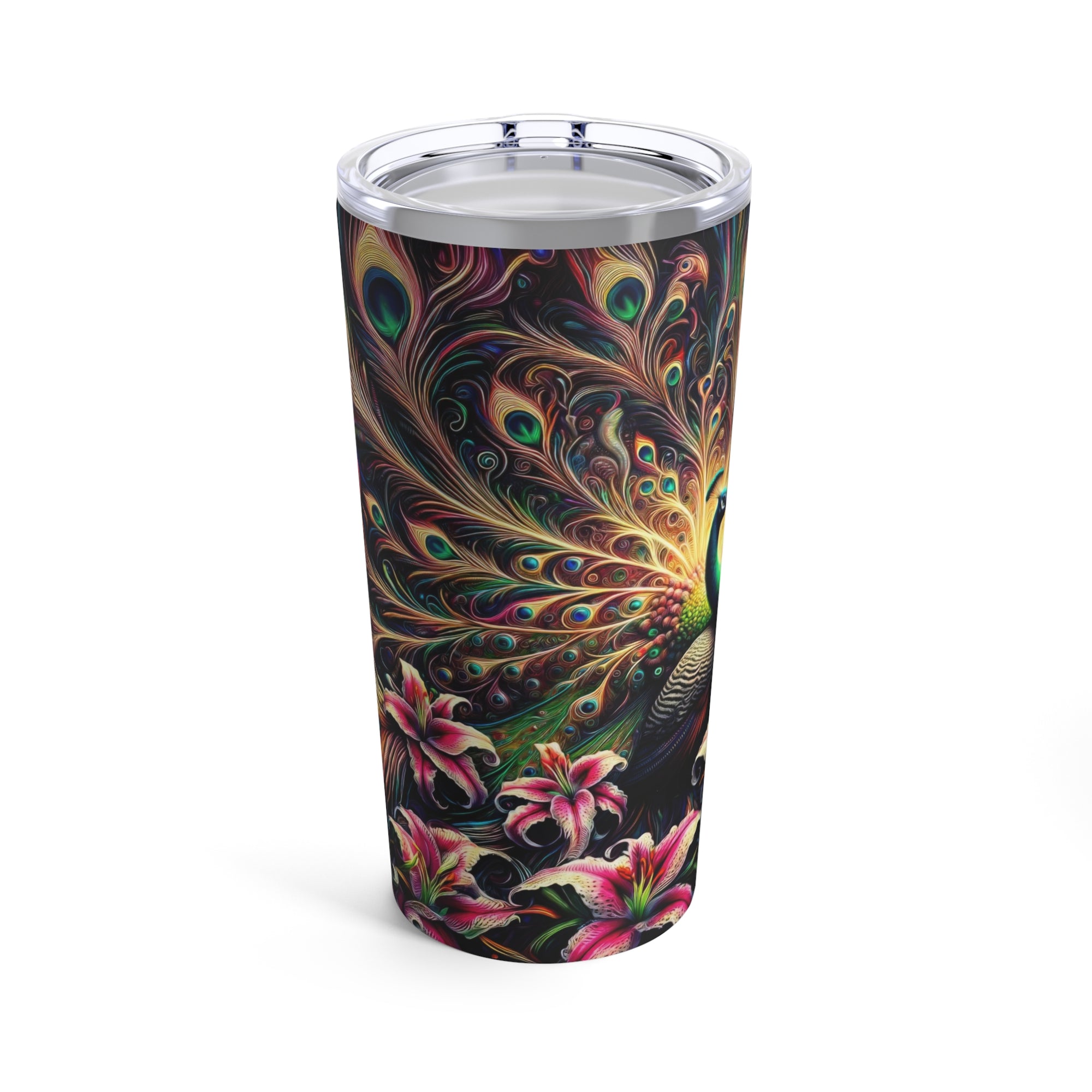 La danza luminosa del pavo real Vaso 20oz