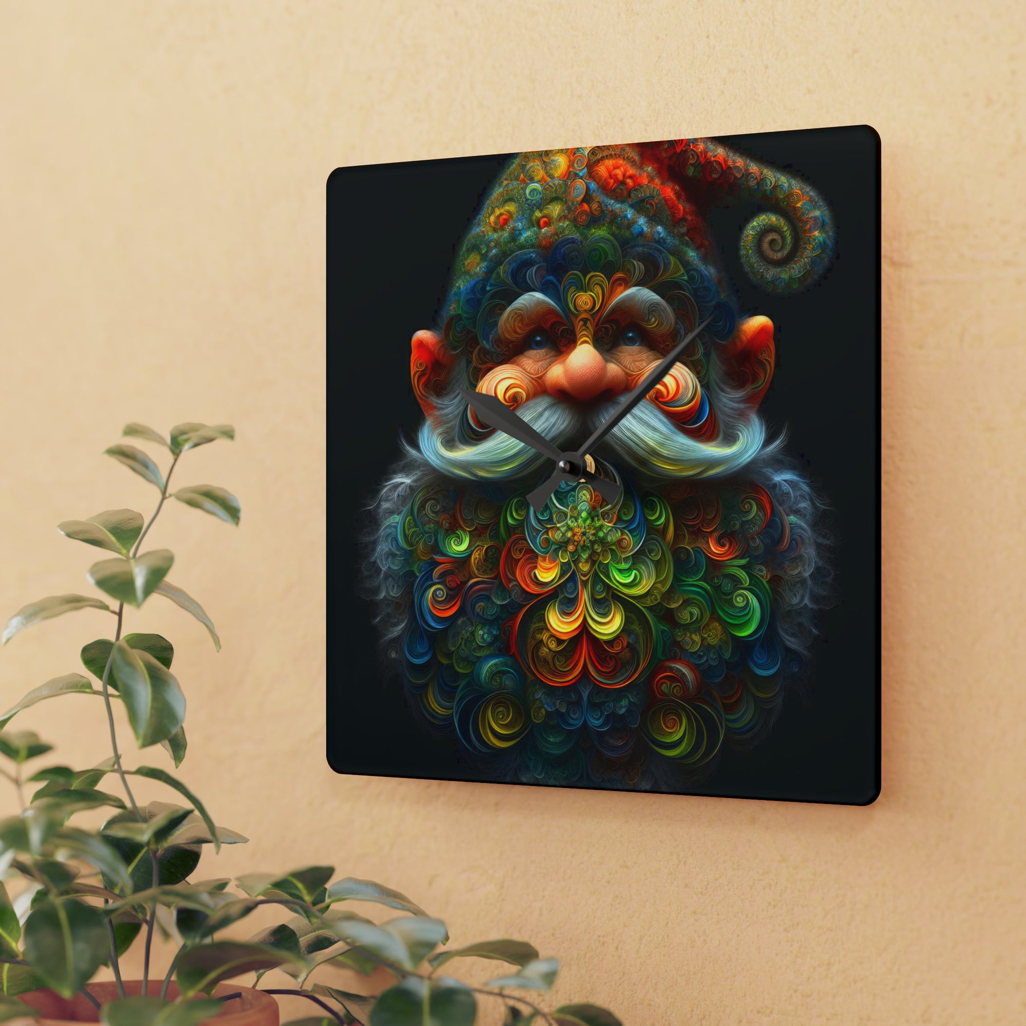 Gnarly el reloj de pared acrílico Gnome