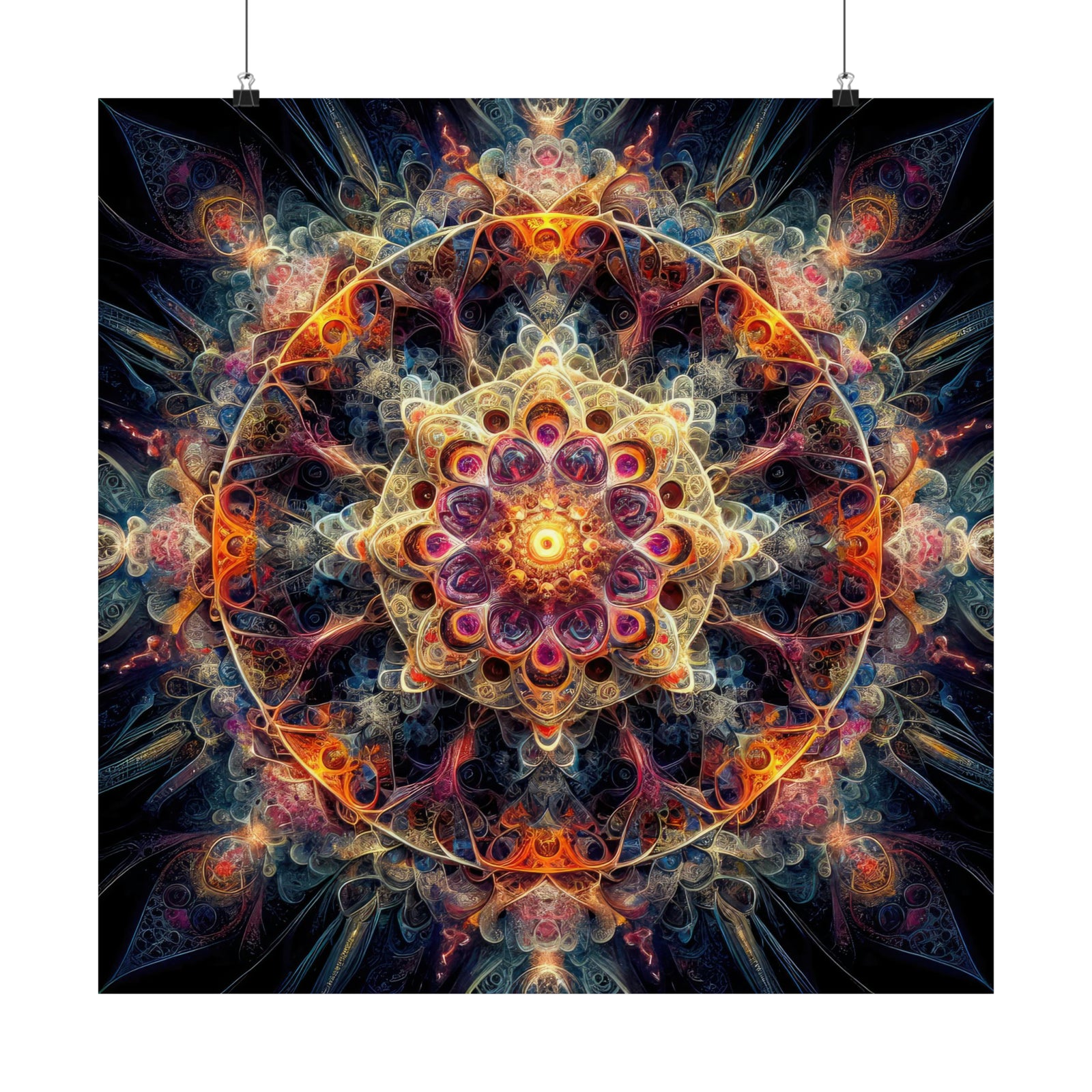 La tapisserie cosmique fractale Poster