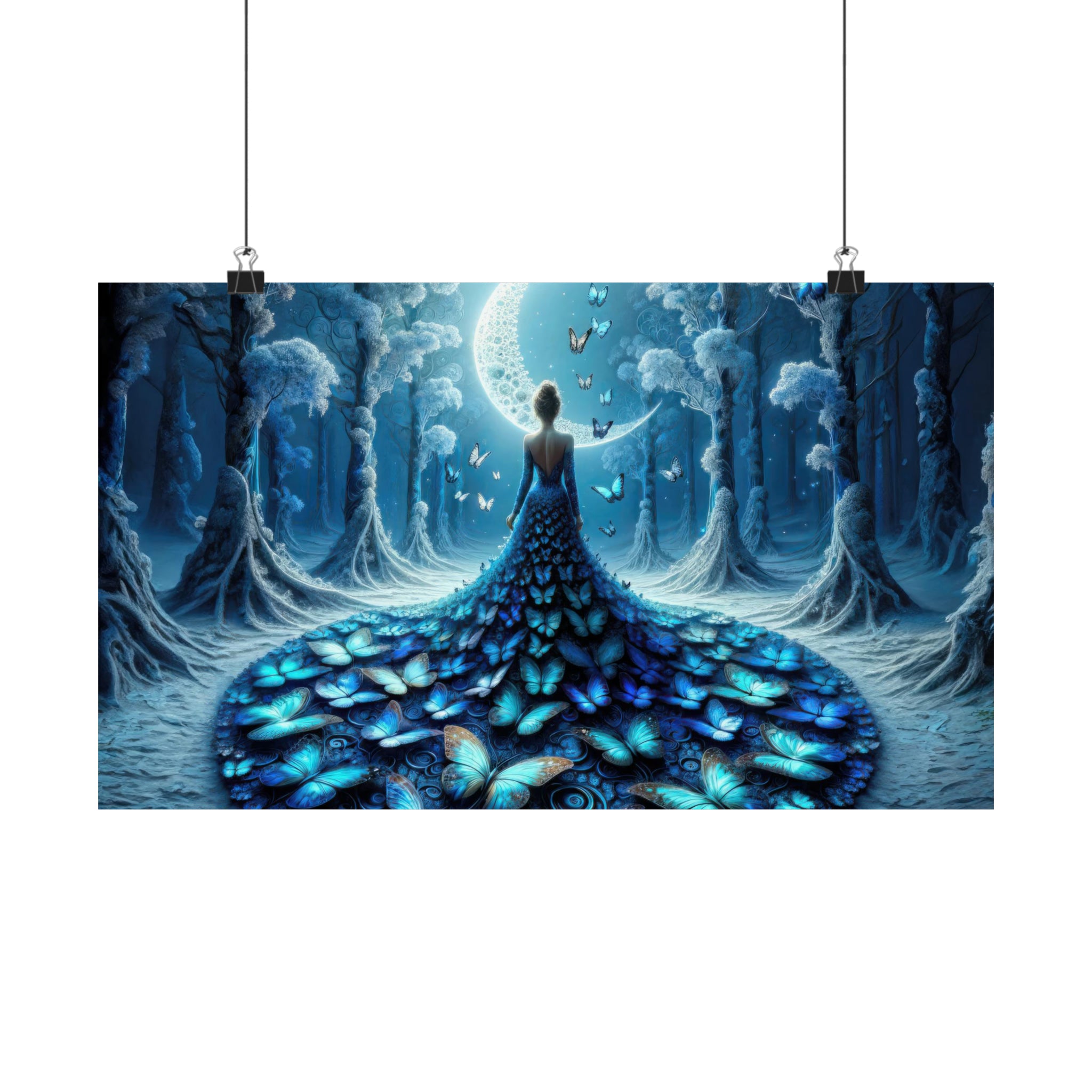 Sylvan Symphony en azul Póster
