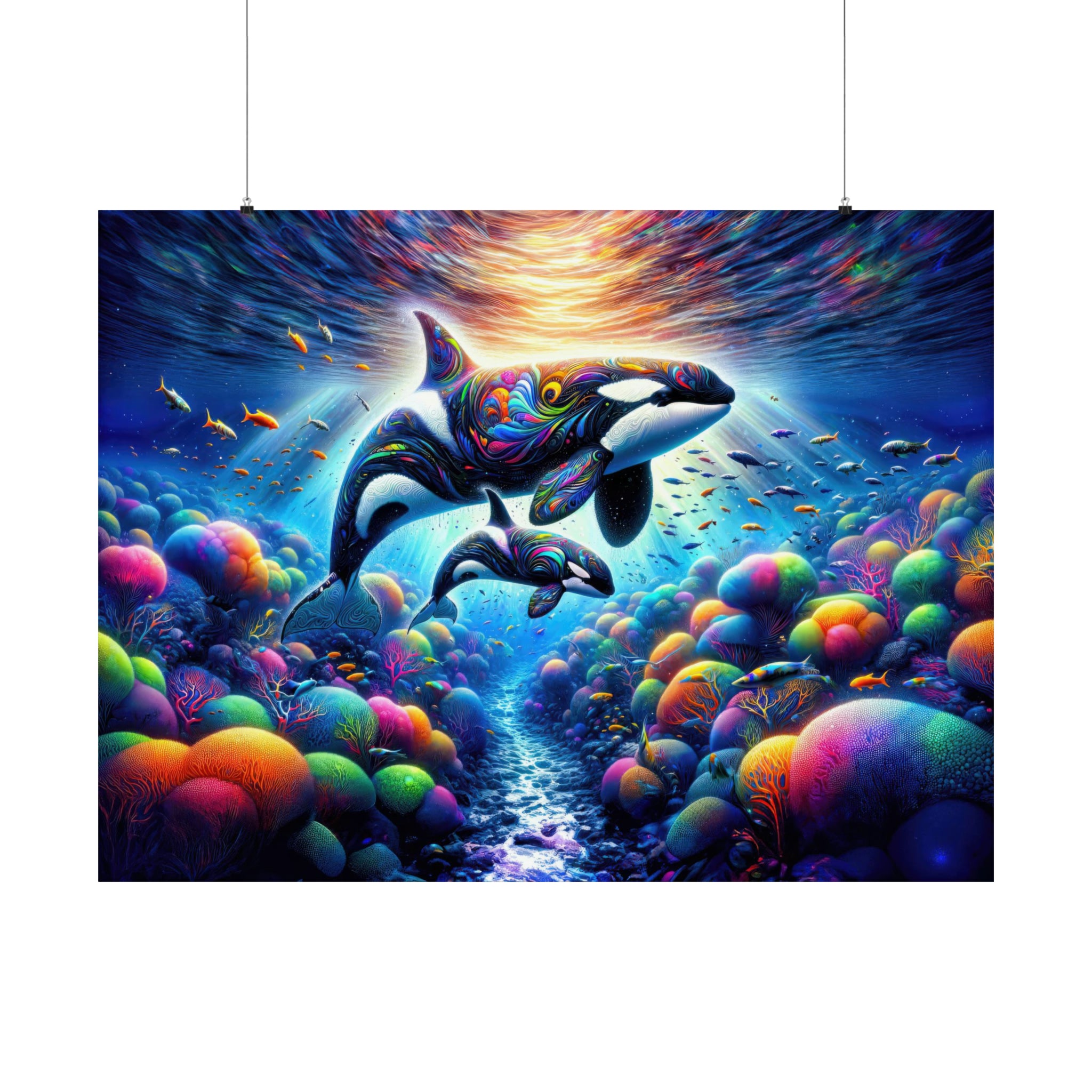 Berceuse des profondeurs lumineuses Poster