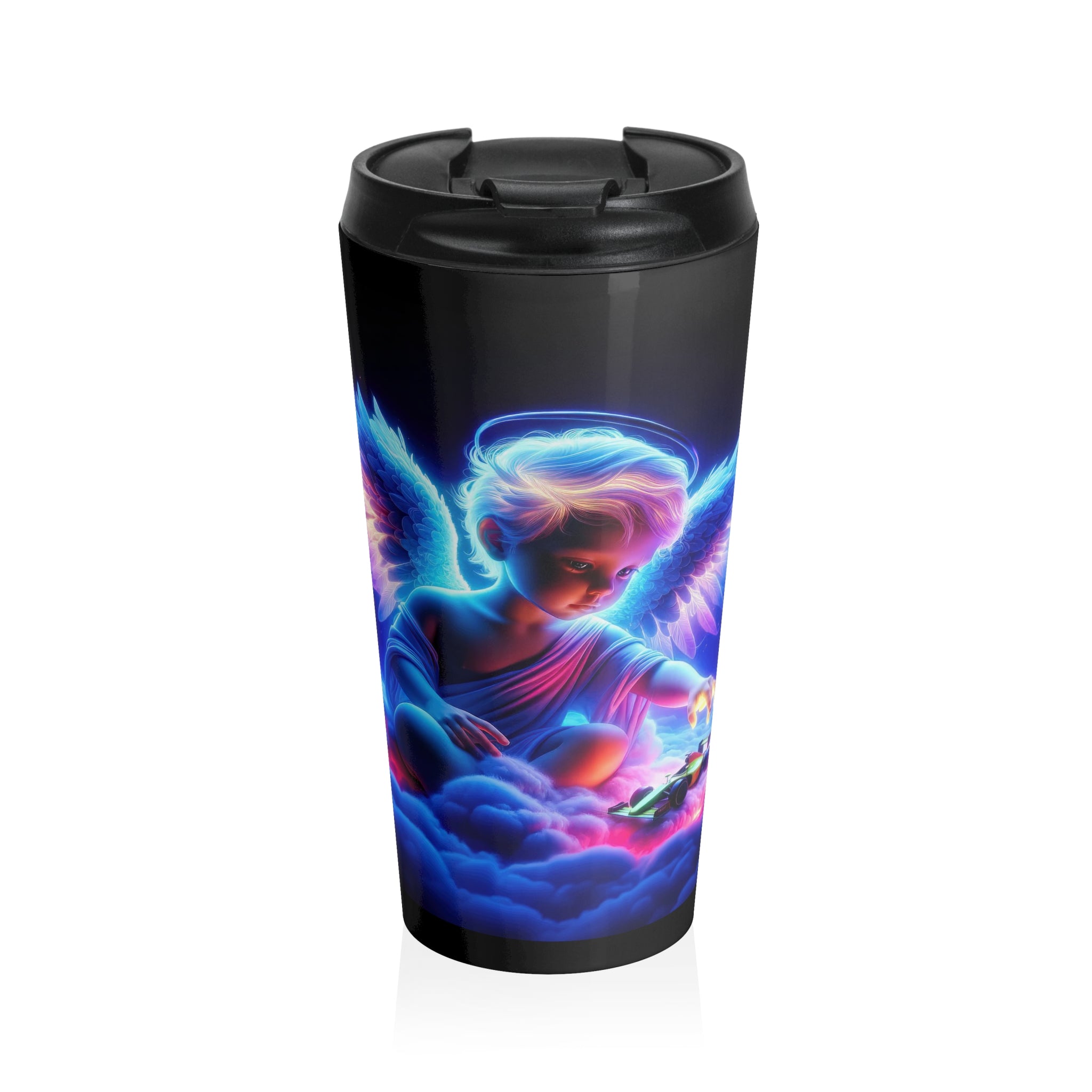Tiempo de juego en las nubes cósmicas Taza de viaje