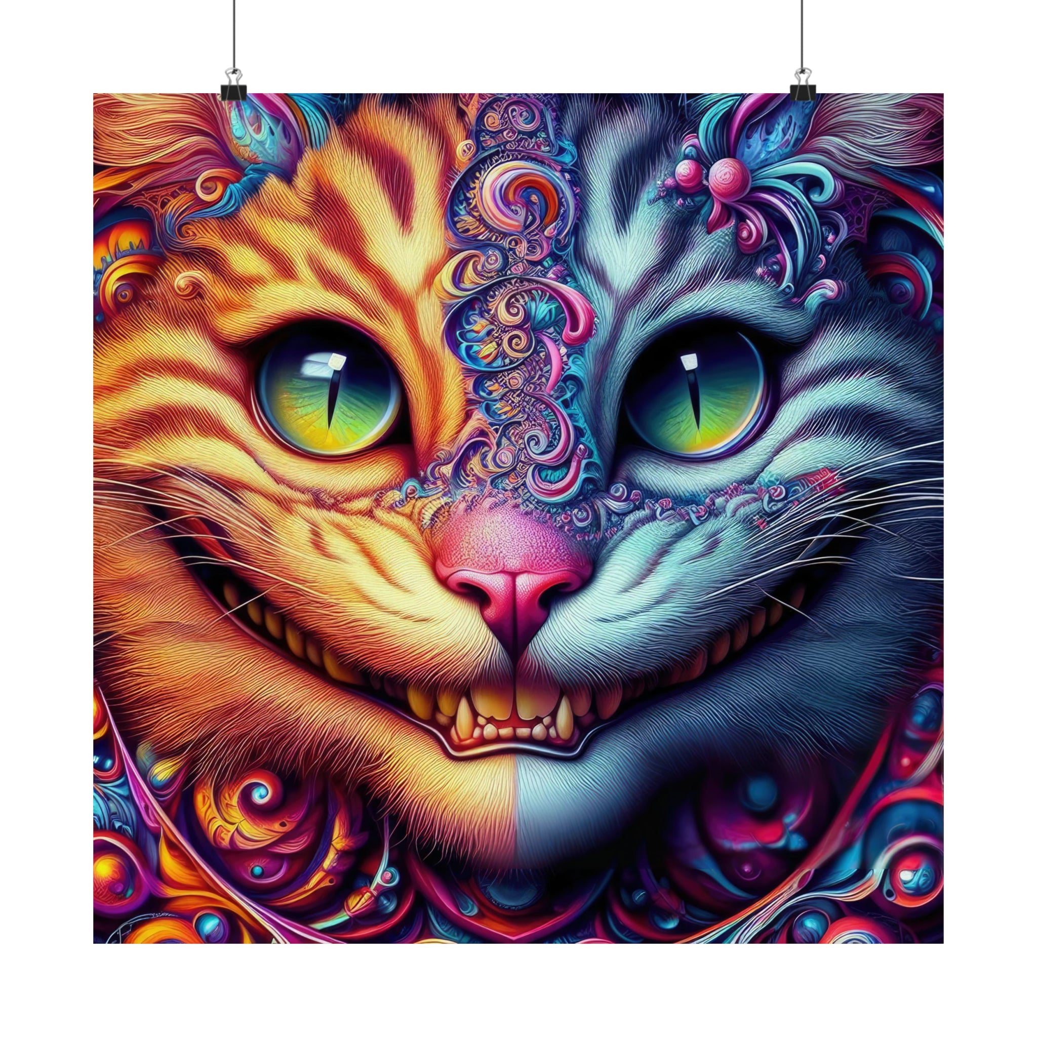 Mandala Whiskers of Whimsy Poster