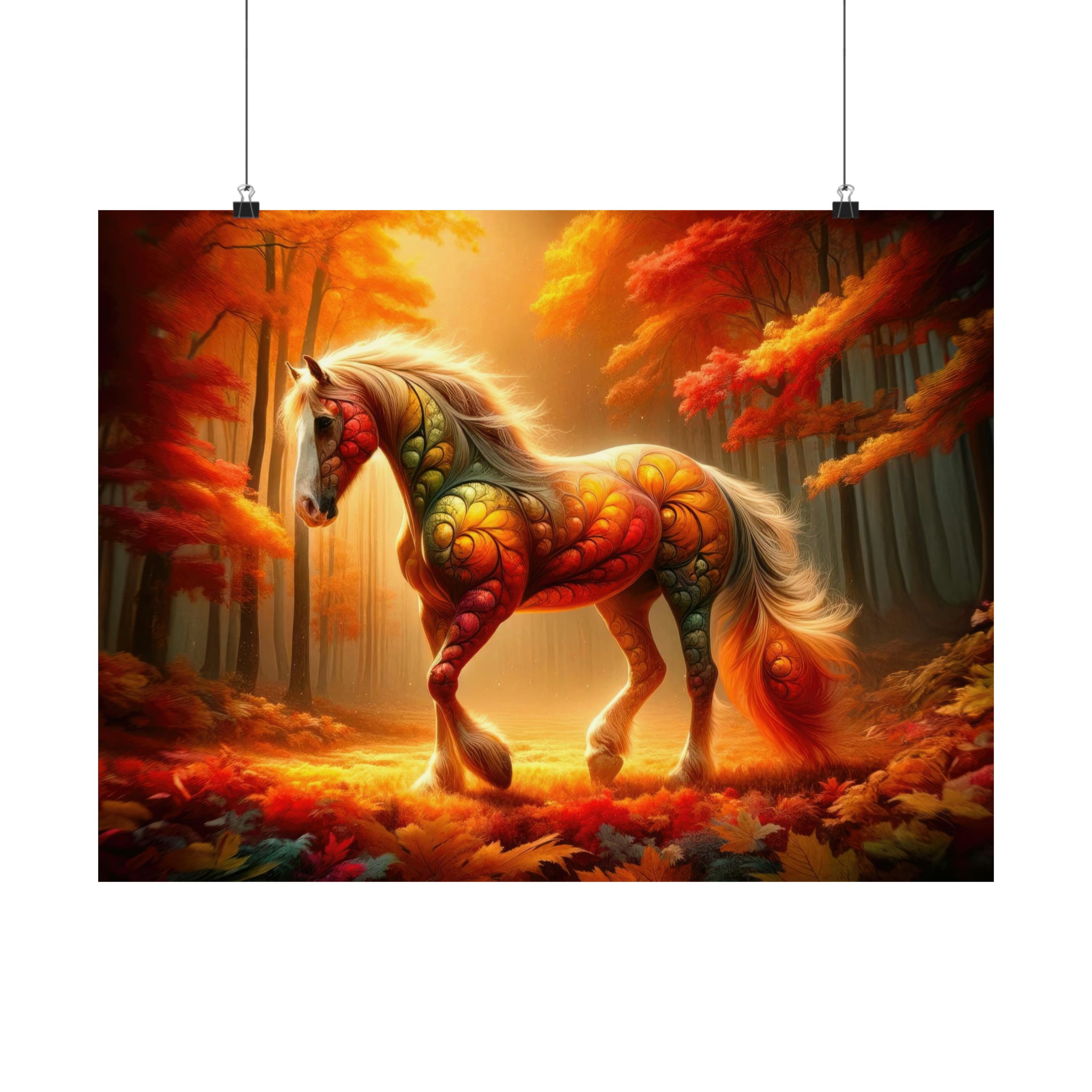 Autumn's Enchanted Steed Poster