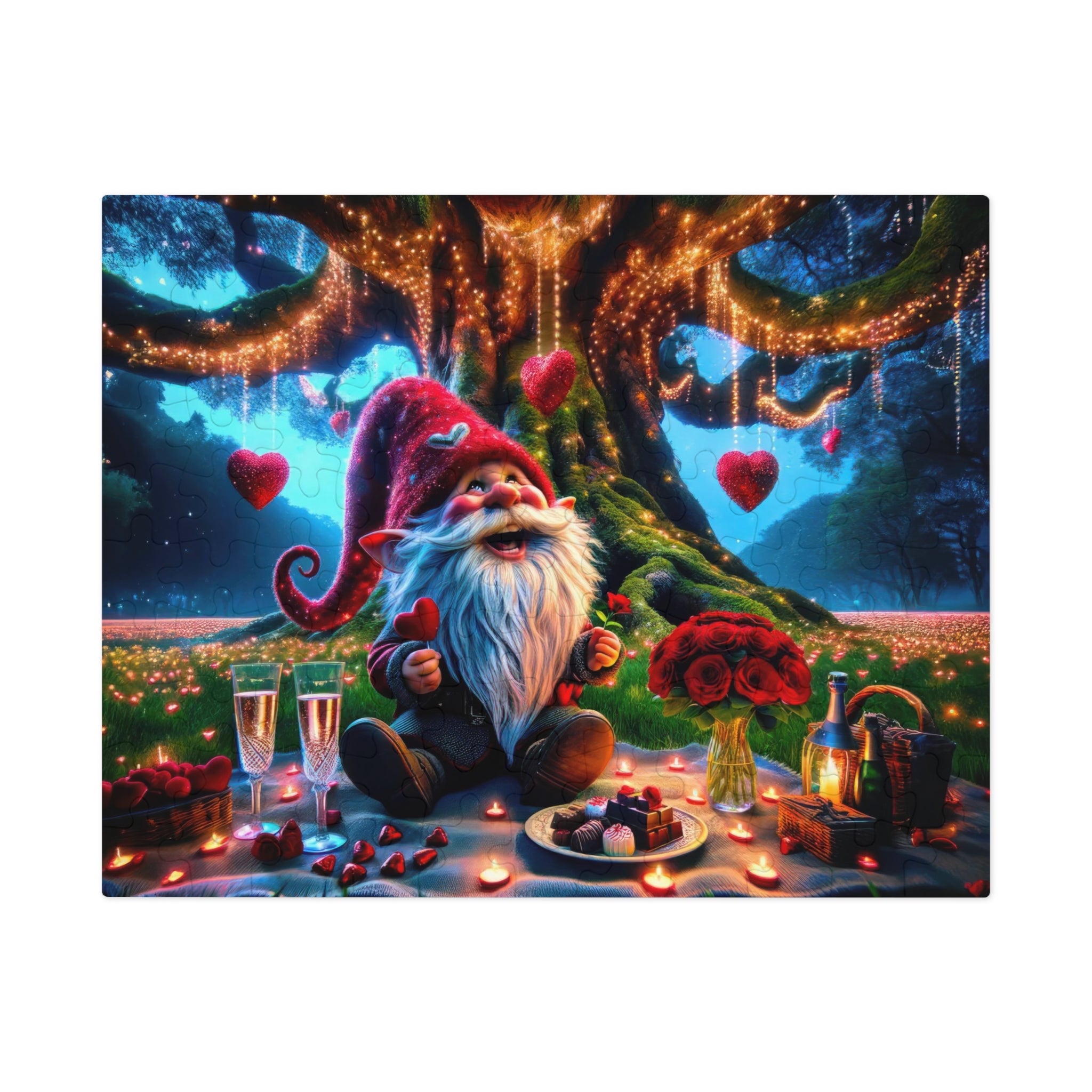 Valentine's with the Whimsical Forest Gnome Jigsaw Puzzle