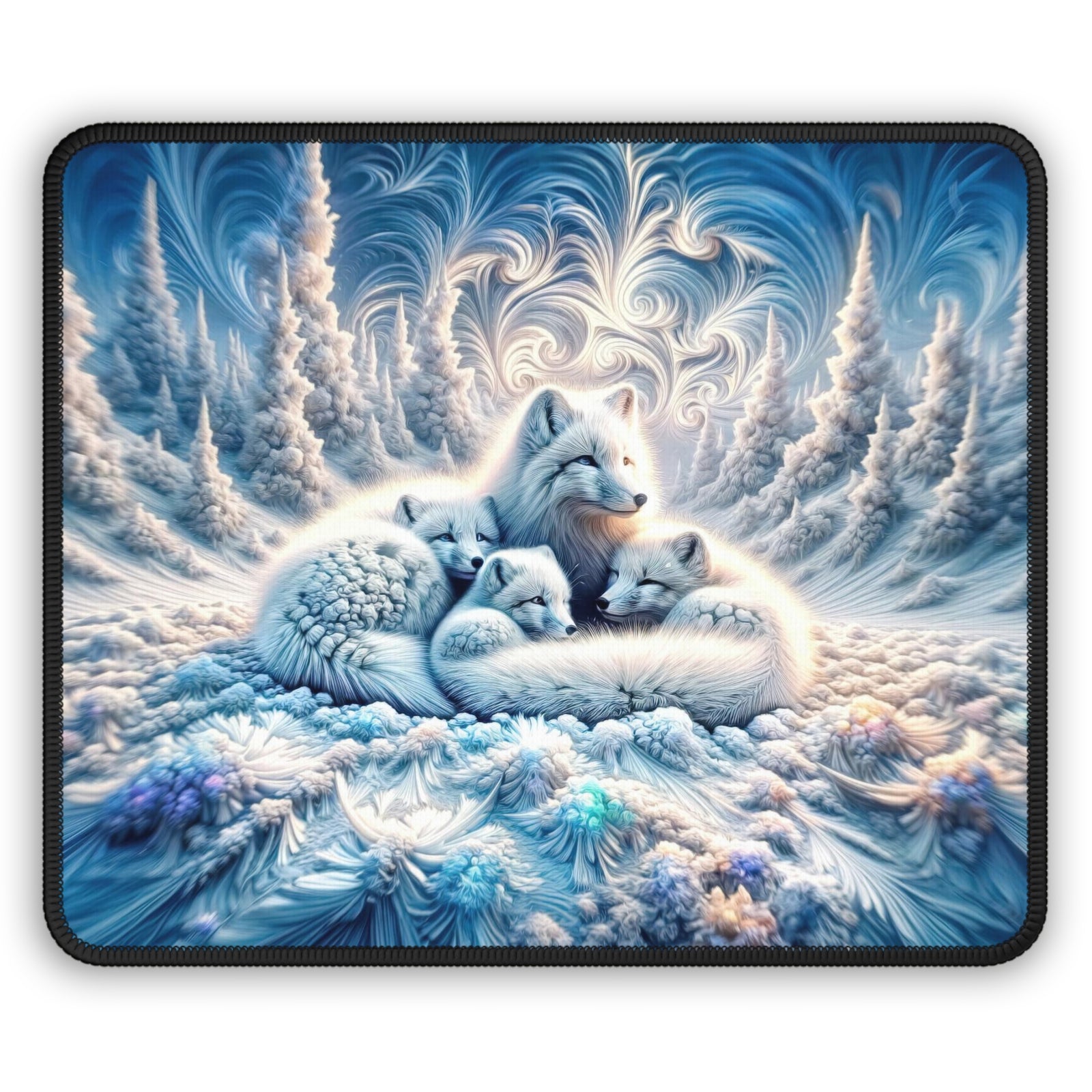 The Arctic Fox Family Gaming Mouse Pad