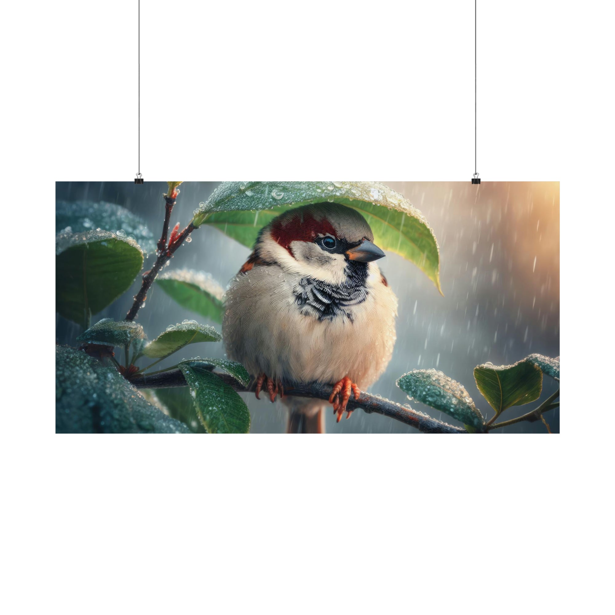 Refuge pluvieux de Sparrow Poster