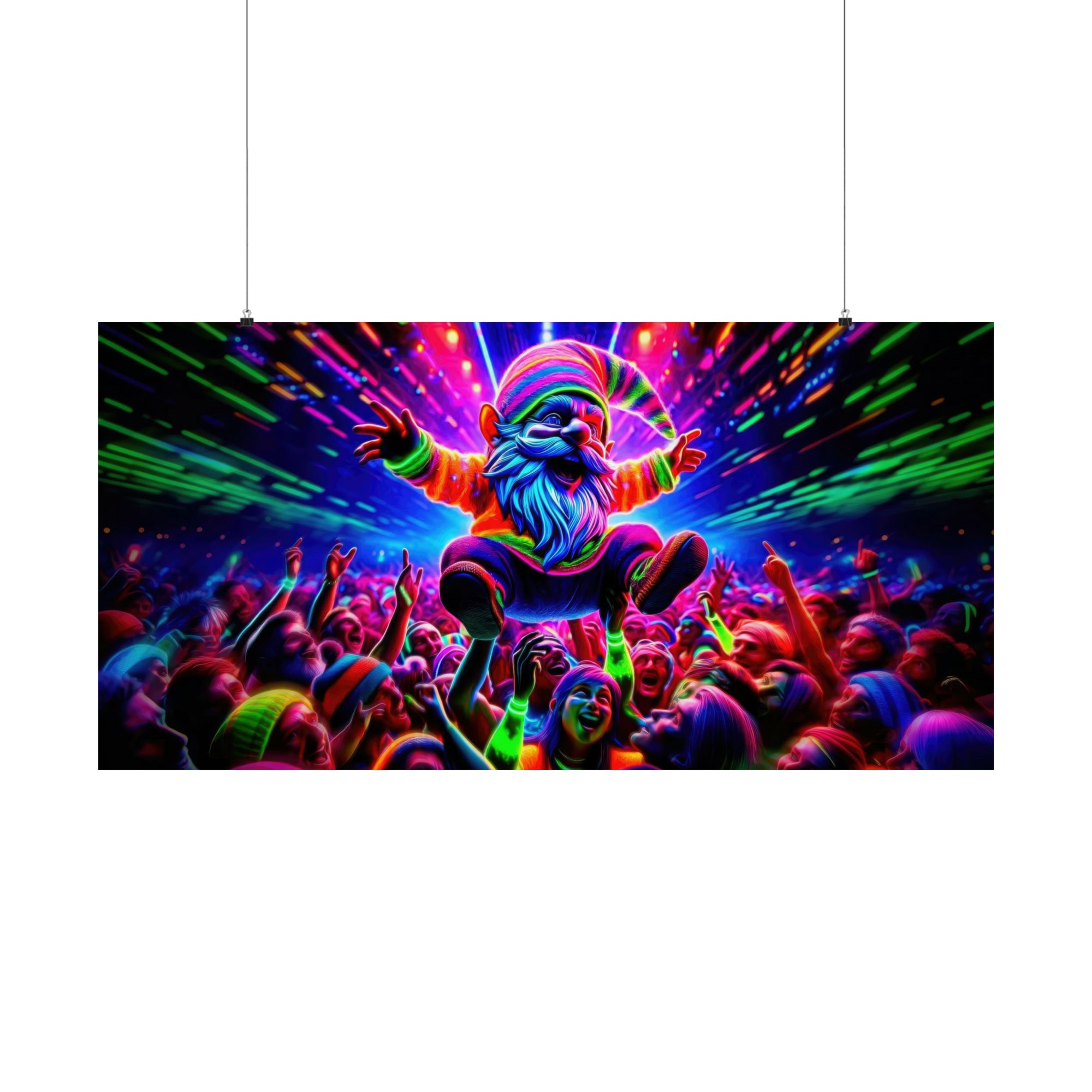 Underground Rave Gnome Poster