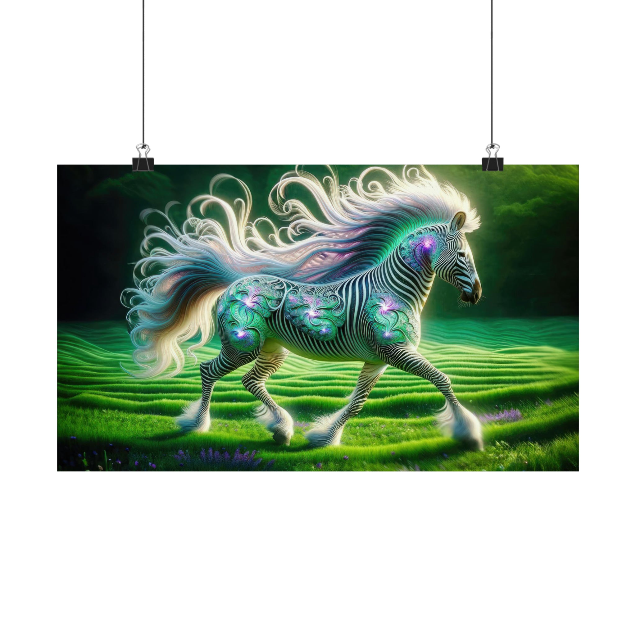 Galaxie phosphorescente Poster