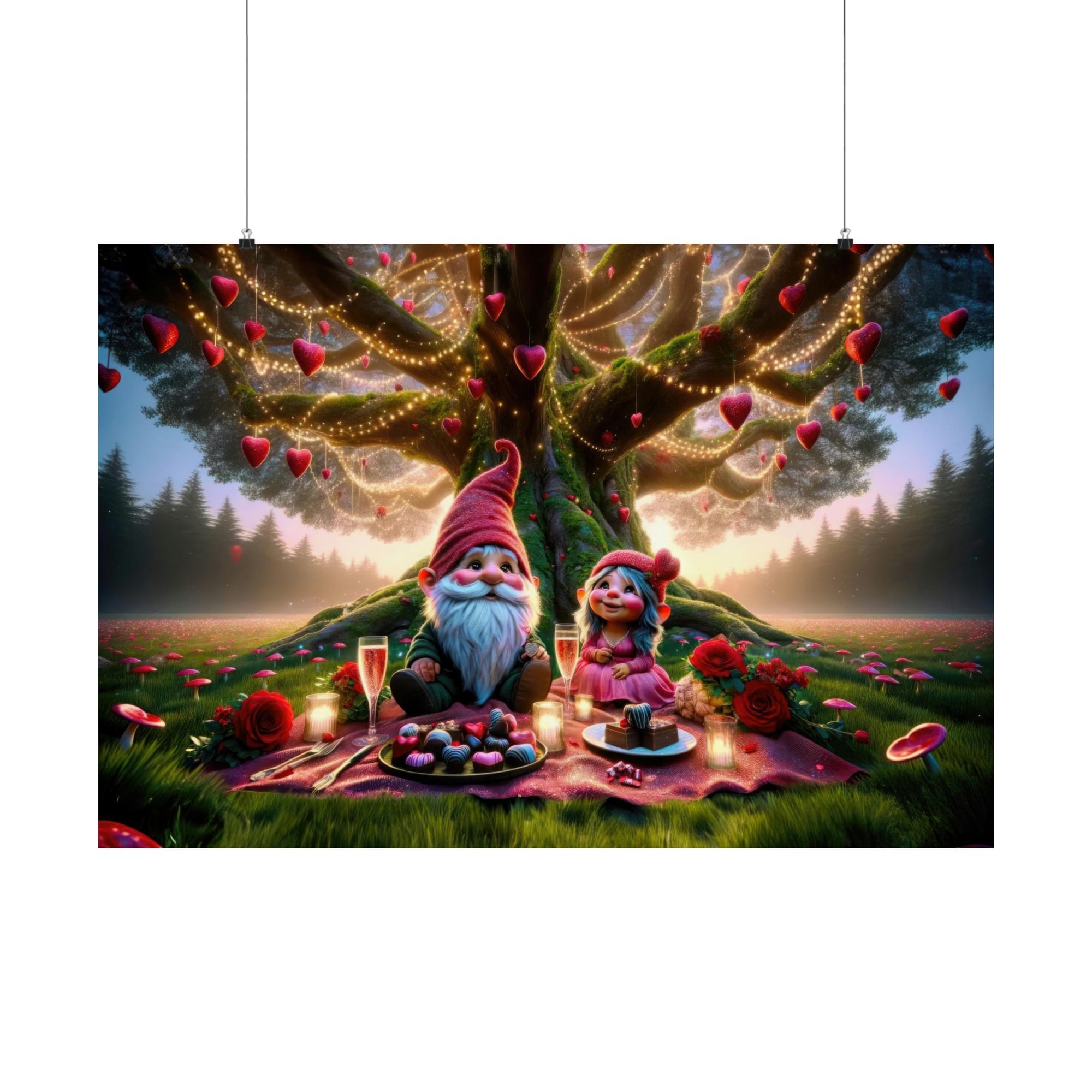 Enchanted Valentine's Eve in the Whimsical Woodlands Poster