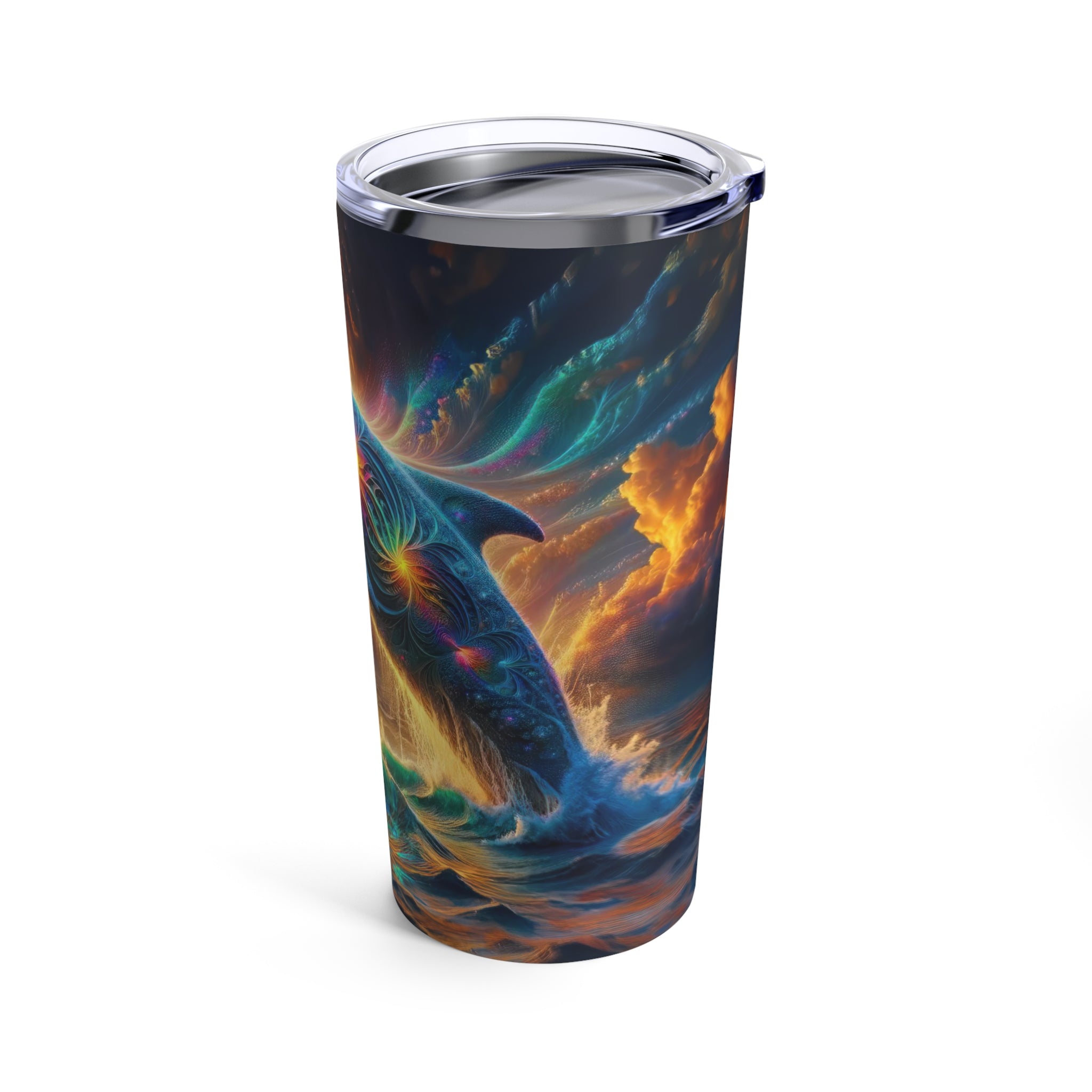 Salto Cuántico del Delfín Cósmico Vaso 20oz