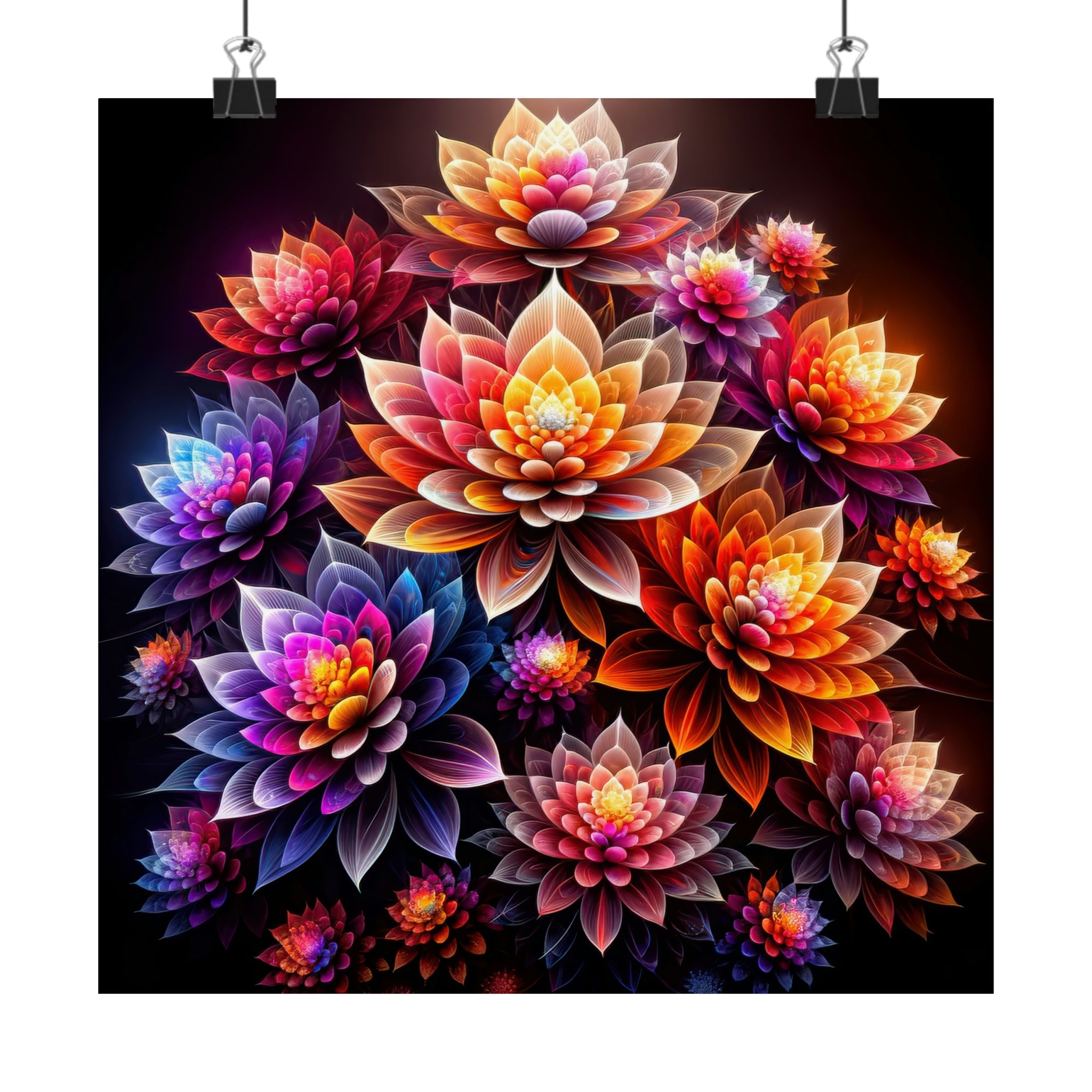 Lustrous Flower Constellation Poster