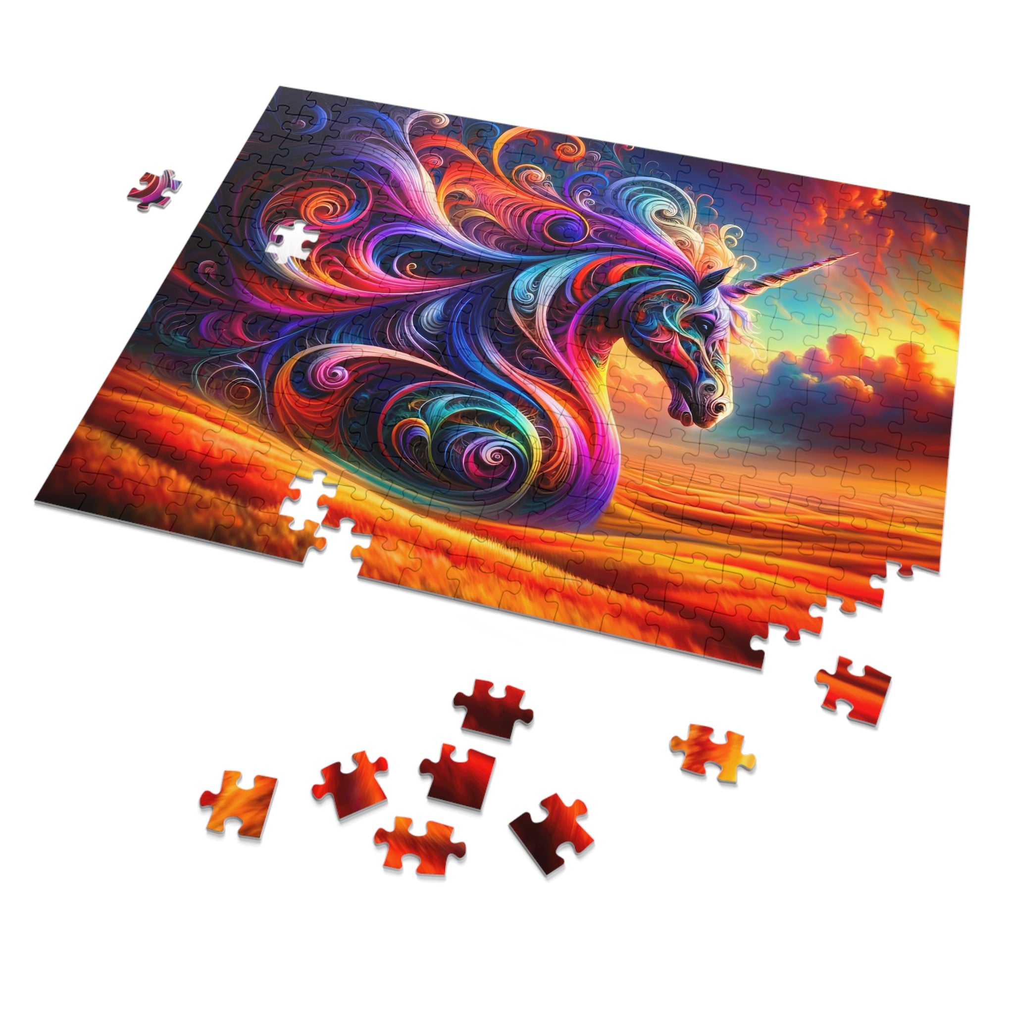 The Chromatic Chronicles of a Celestial Steed Jigsaw Puzzle