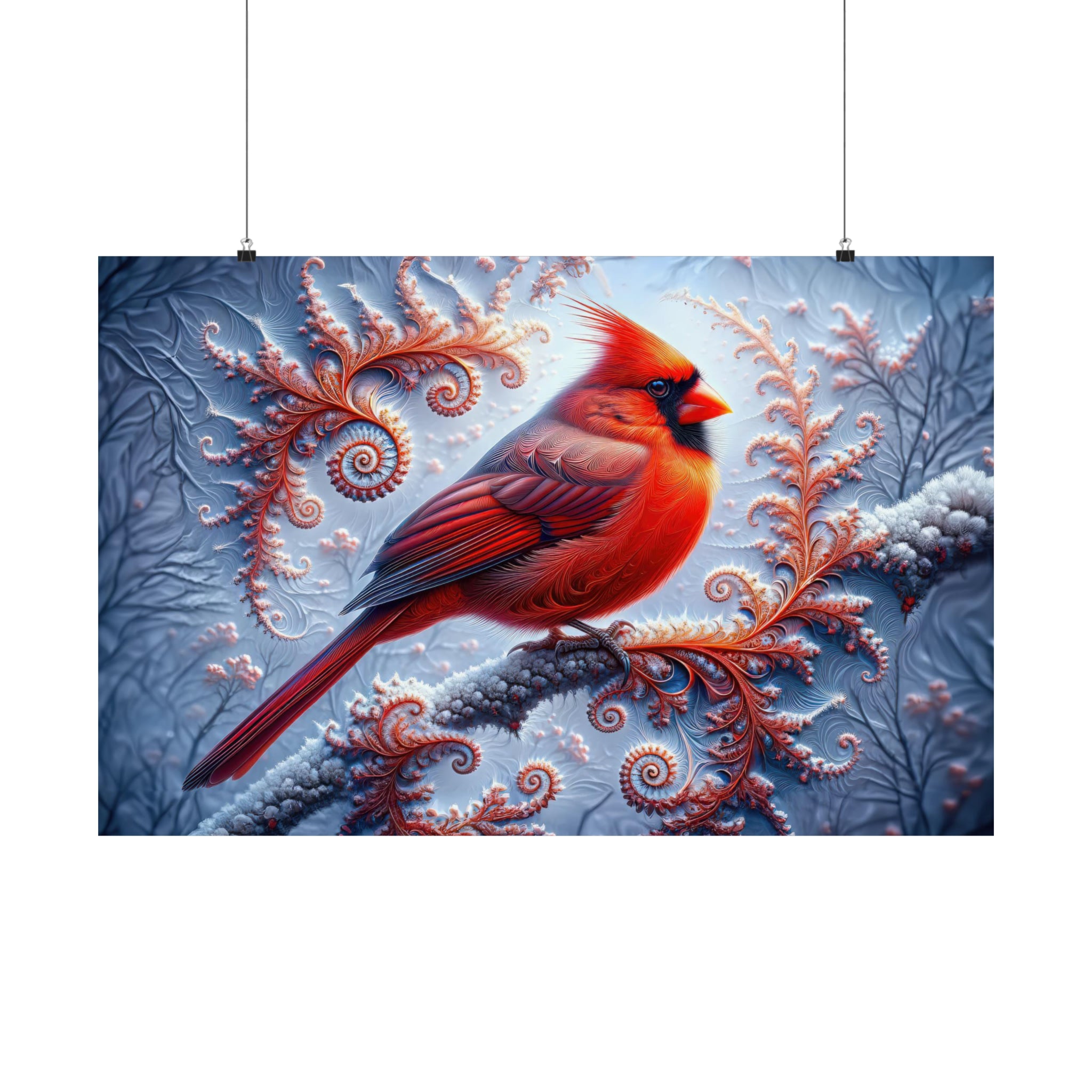 L'hiver fractal du cardinal Poster