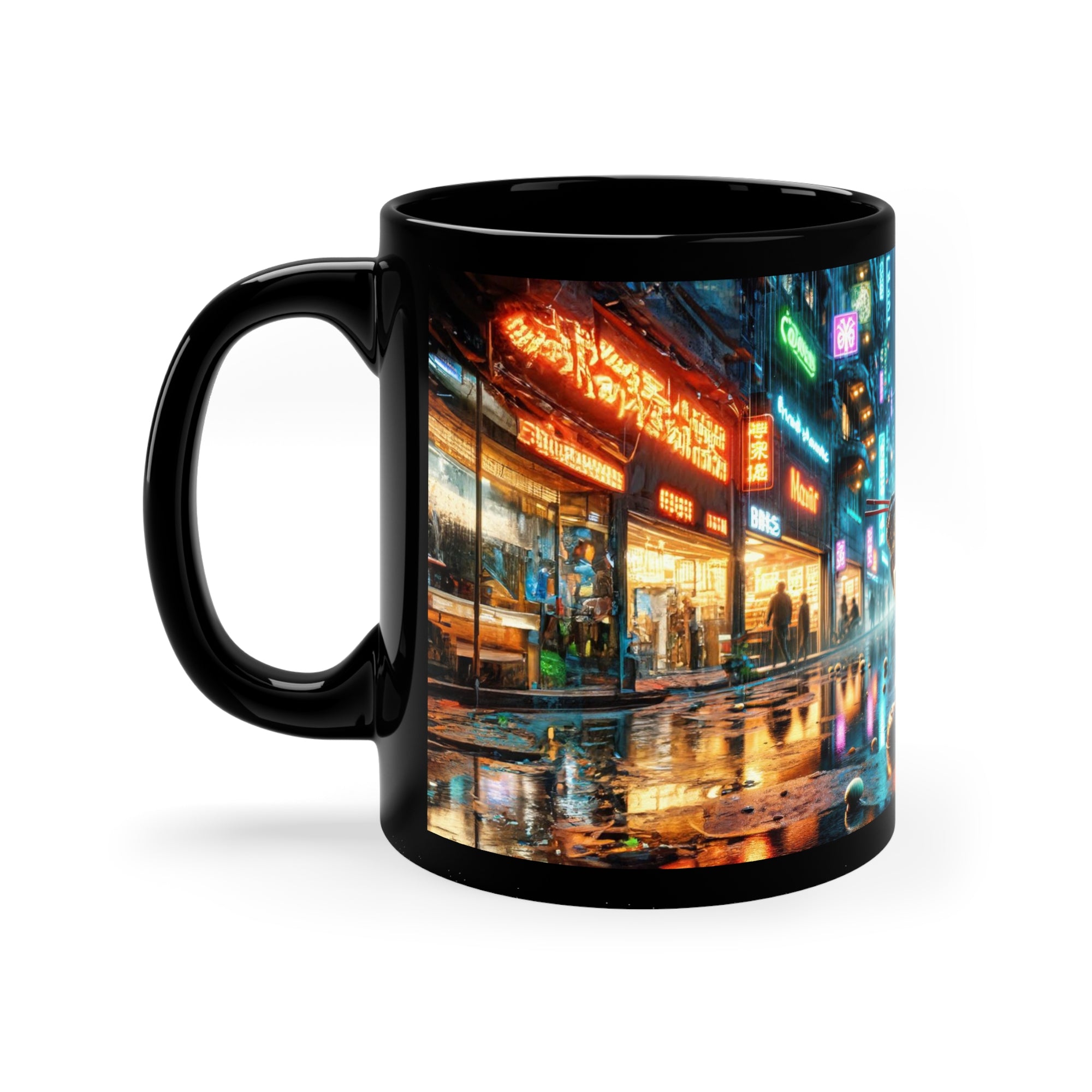 Neon Noodles 11oz Black Mug