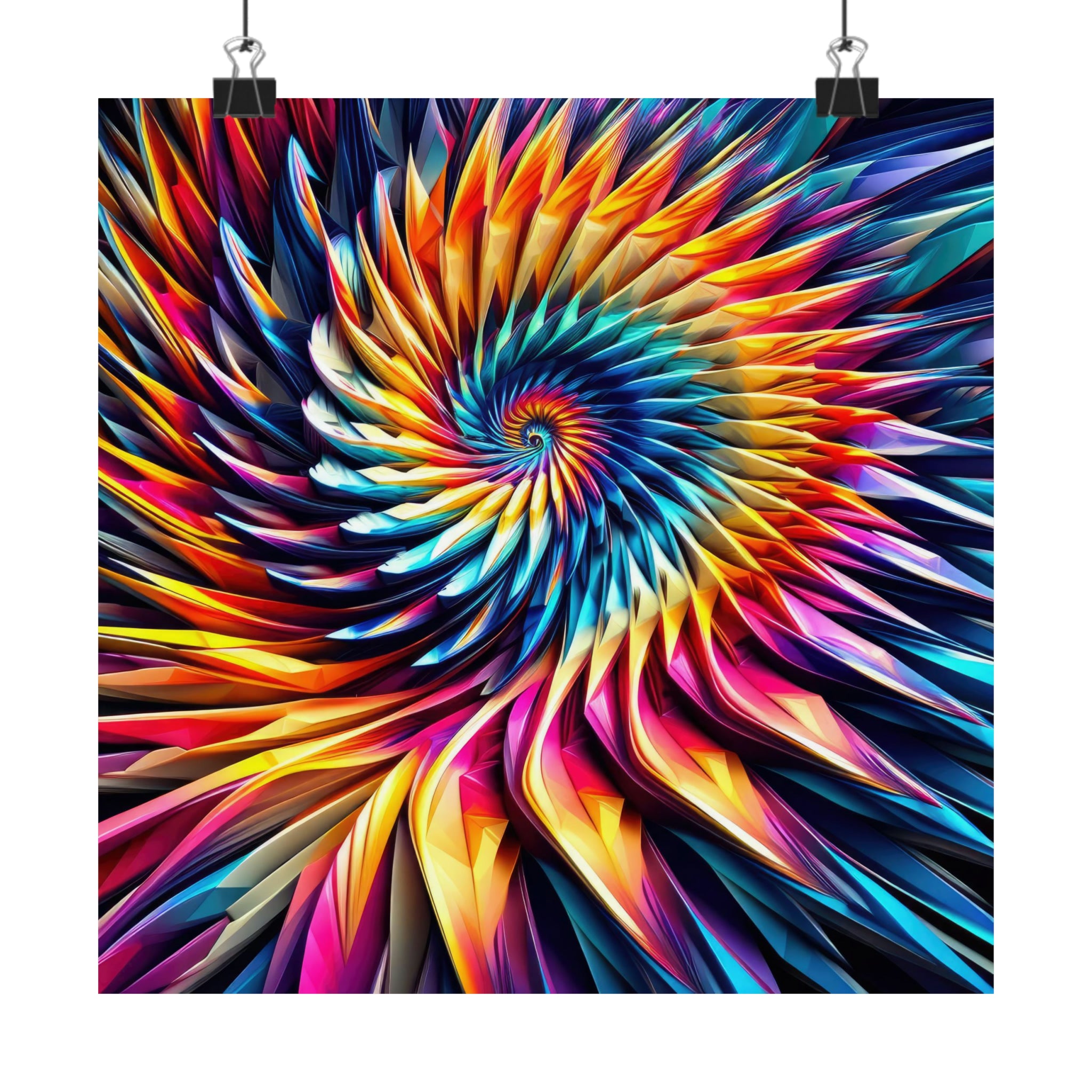 Fibonacci - Spiraling Kaleidoscope Poster