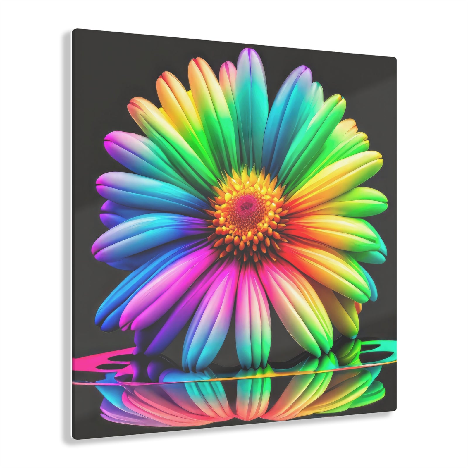 Pastel Rainbow Daisy Acrylic Print