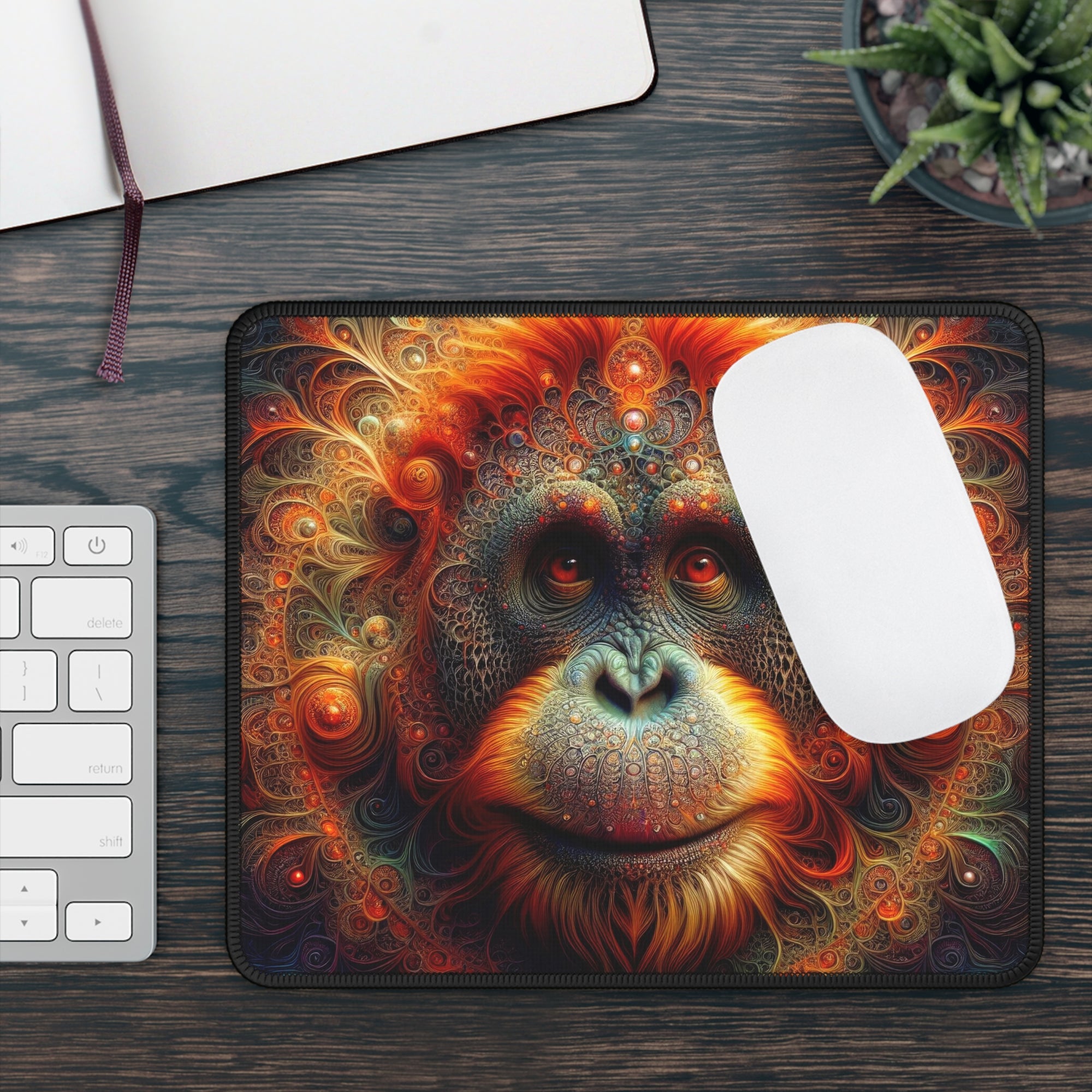 The Fractal Orangutan Gaming Mouse Pad