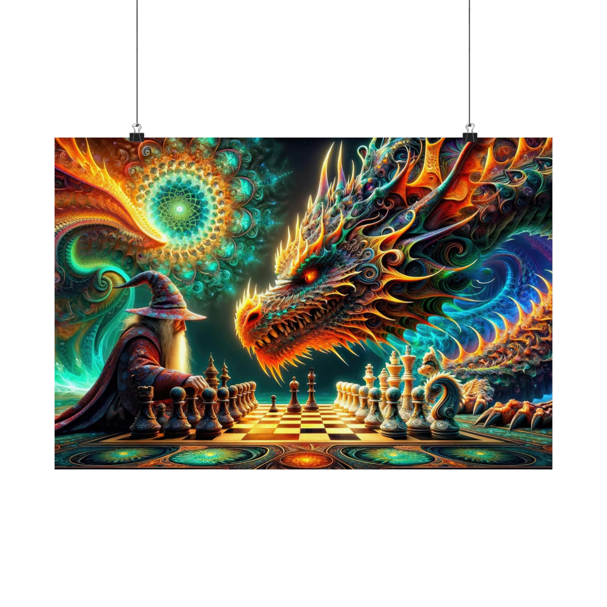 Échec et mat du dragon cosmique Poster