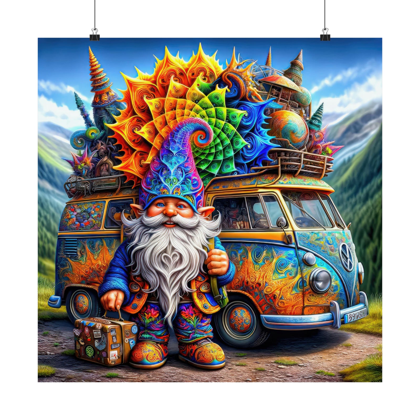 The Wandering Whimsy of Whiskerwick the Gnome Poster