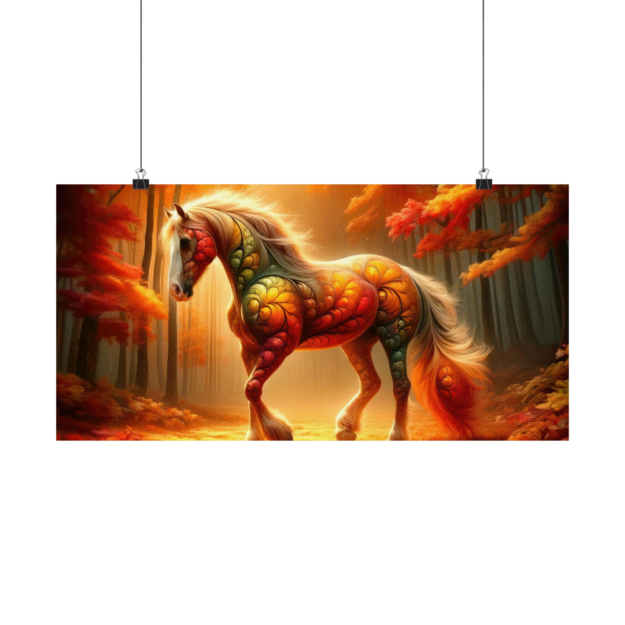 Autumn's Enchanted Steed Poster