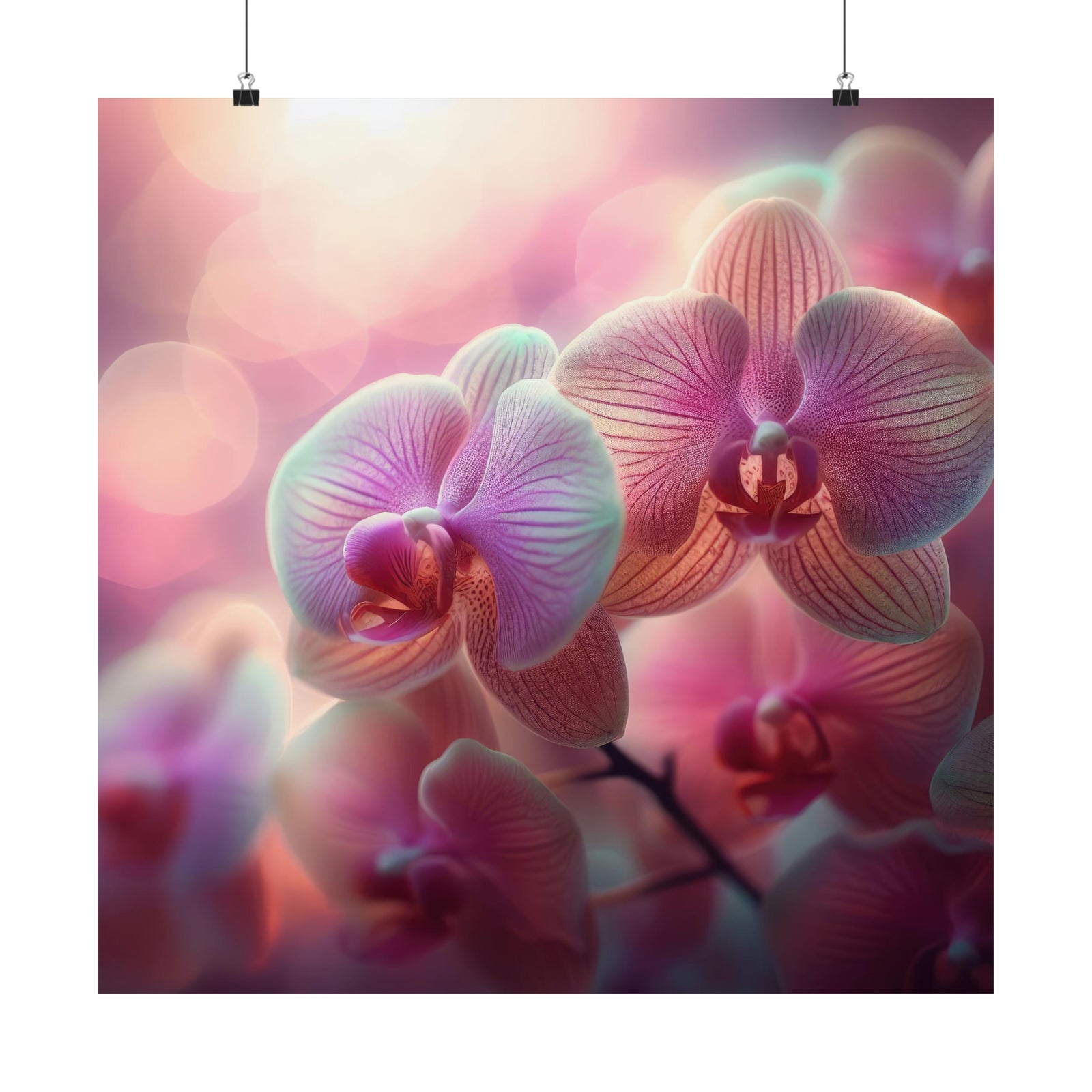 Una serenata de colores de orquídeas Póster
