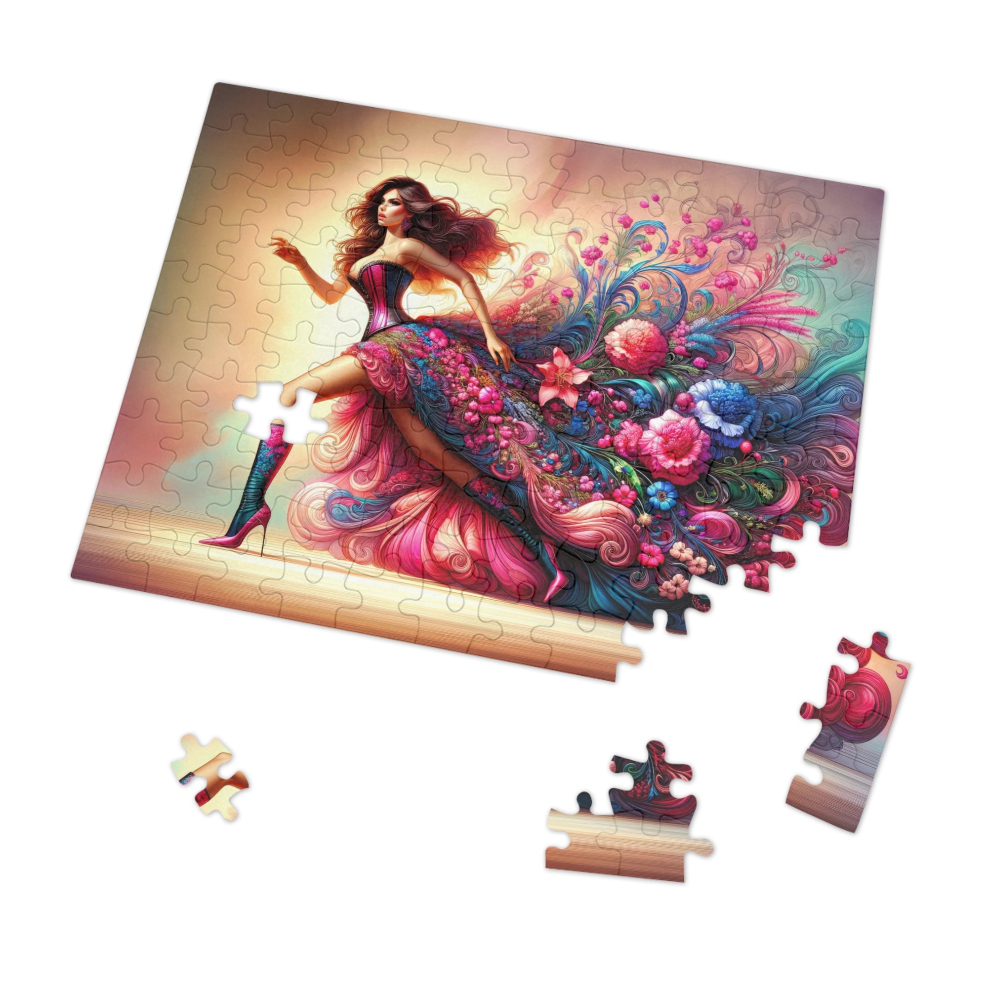 Floral Elegance in Motion Jigsaw Puzzle