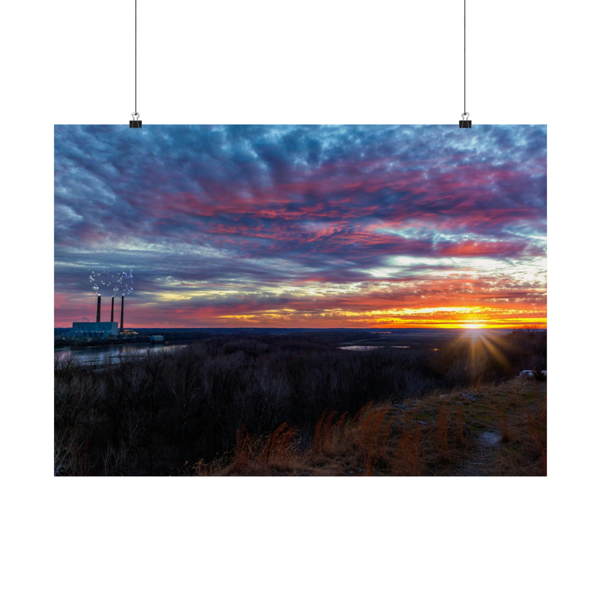 Coucher de soleil surplombant le Klondike 1-13-21 Poster