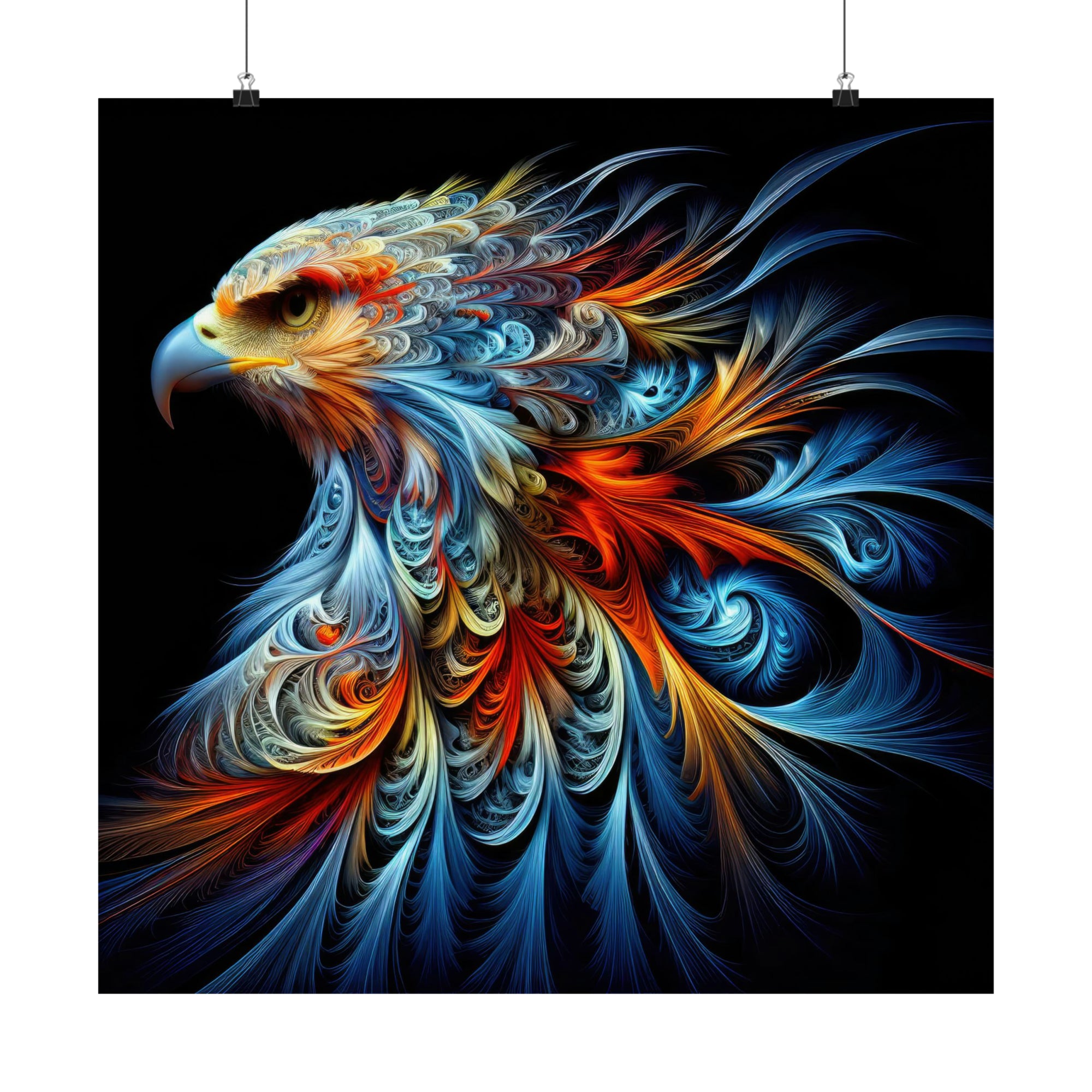 Fractal Flight of the Hawk Poster