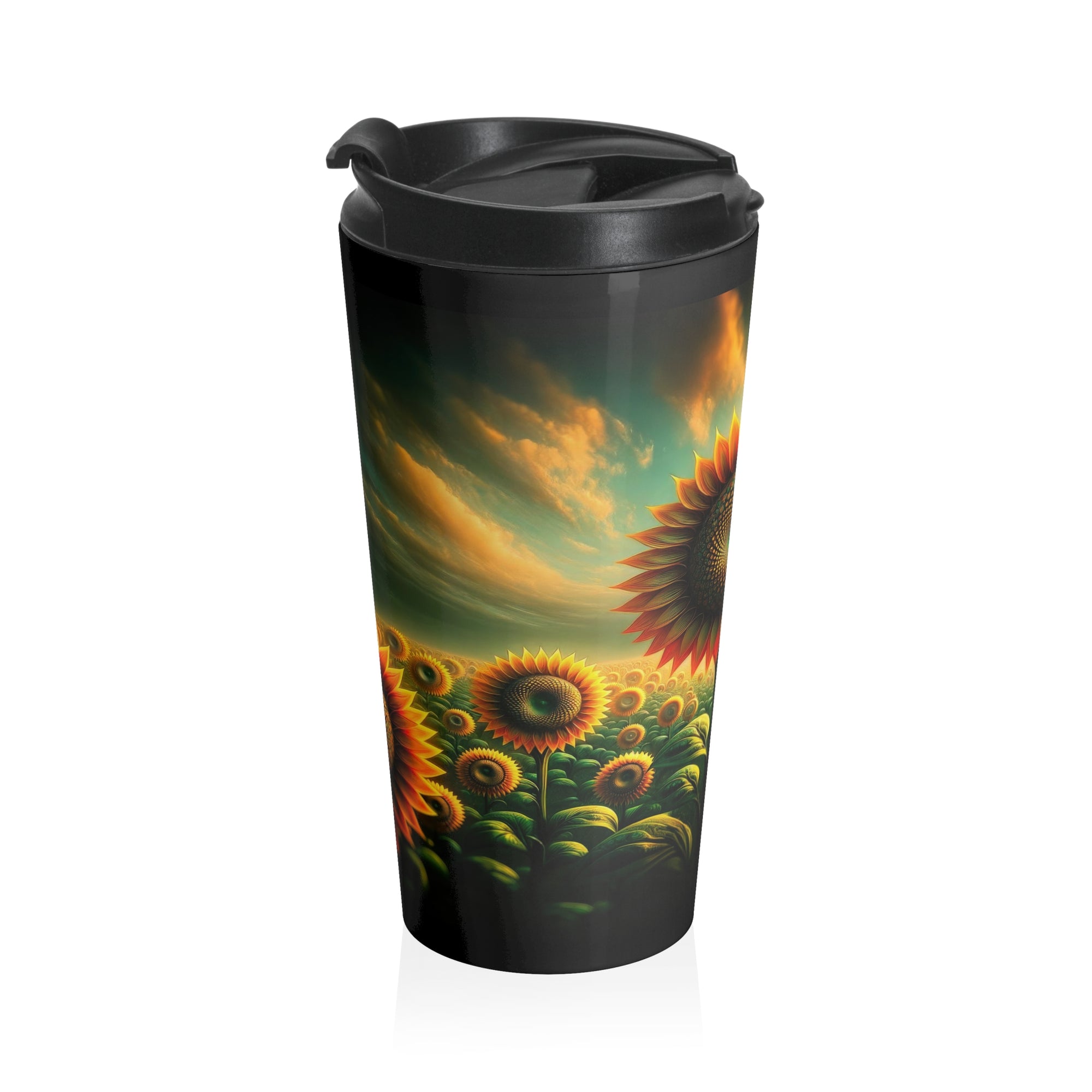 Caleidoscopio de la flora solar Taza de viaje