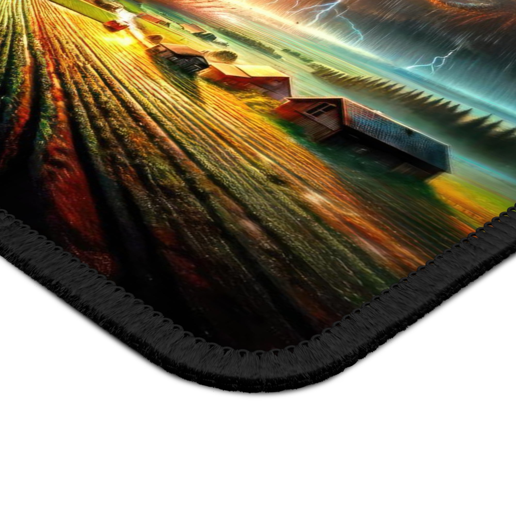 The Vortex Over Verdant Fields Gaming Mouse Pad