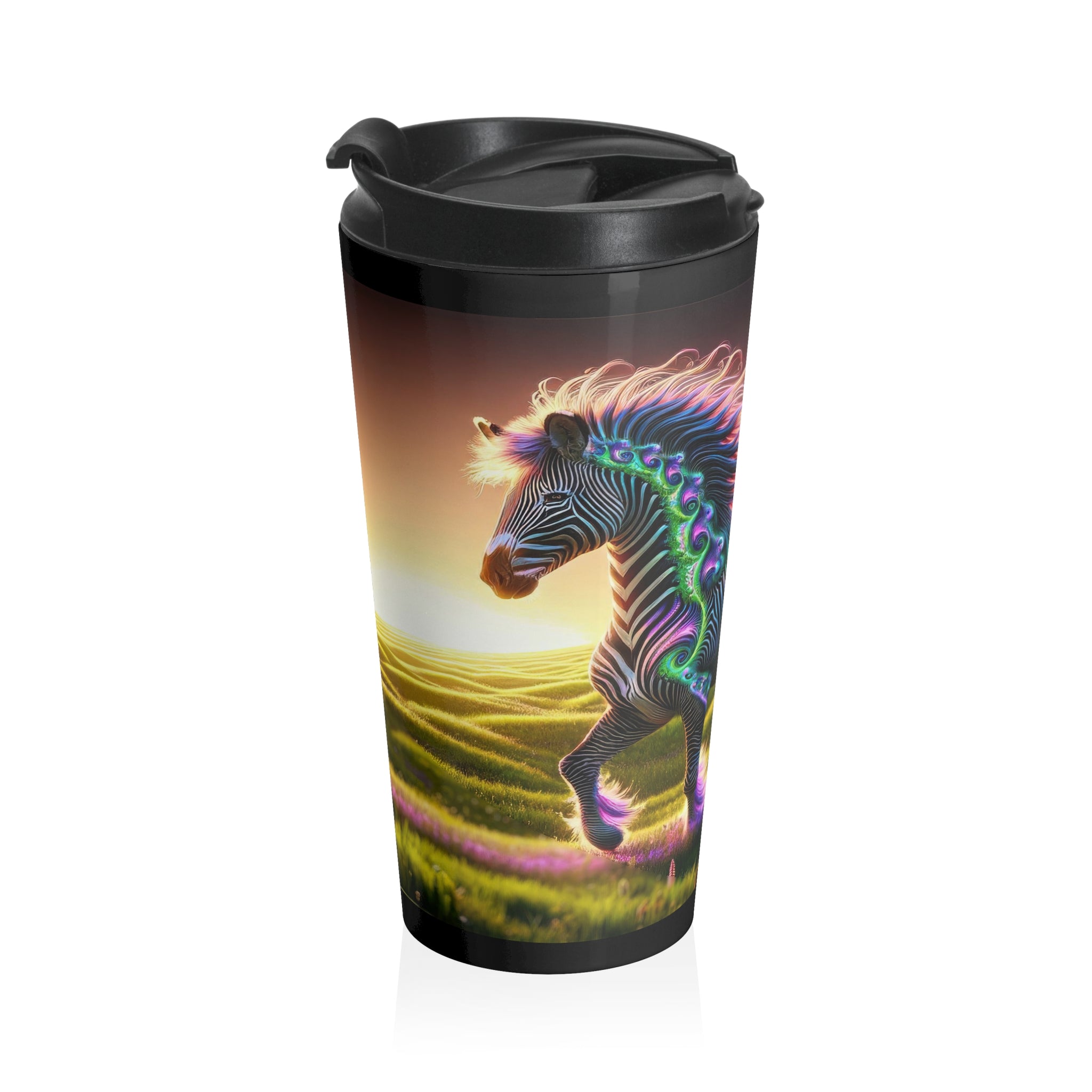 Tasse de voyage scintillante fluorescente