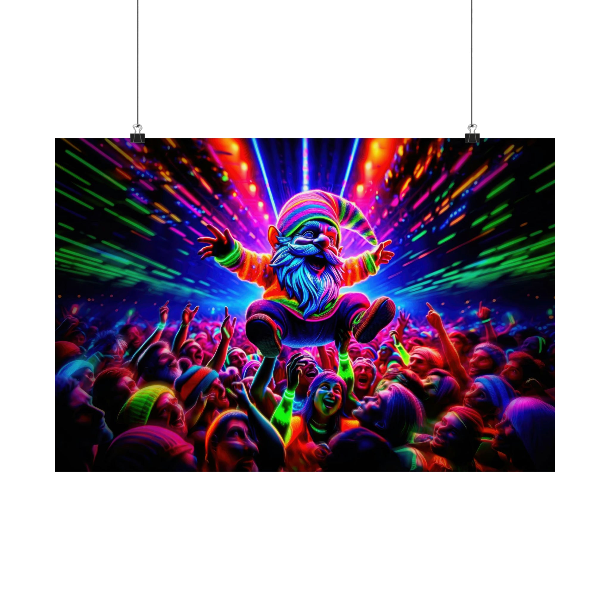 Underground Rave Gnome Poster