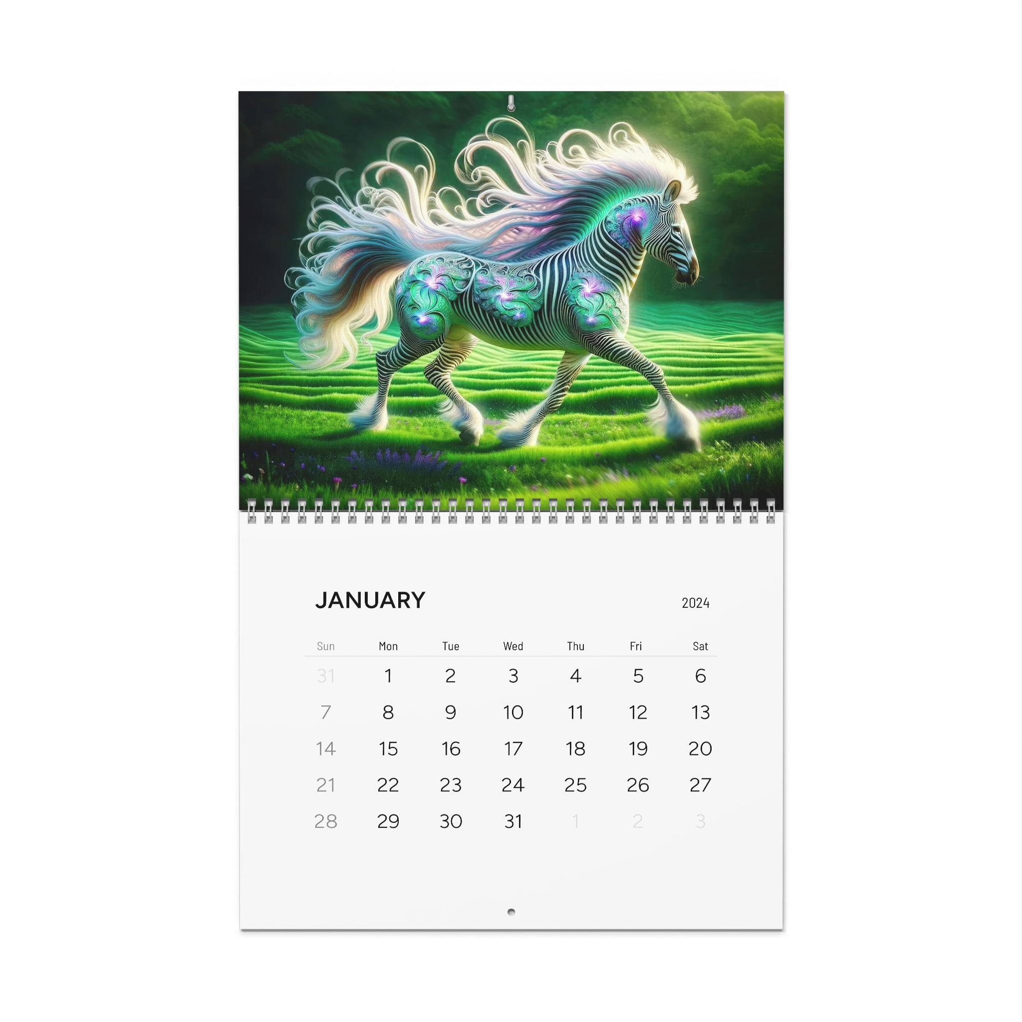 Zebra Spectrum Calendar (2024) V2