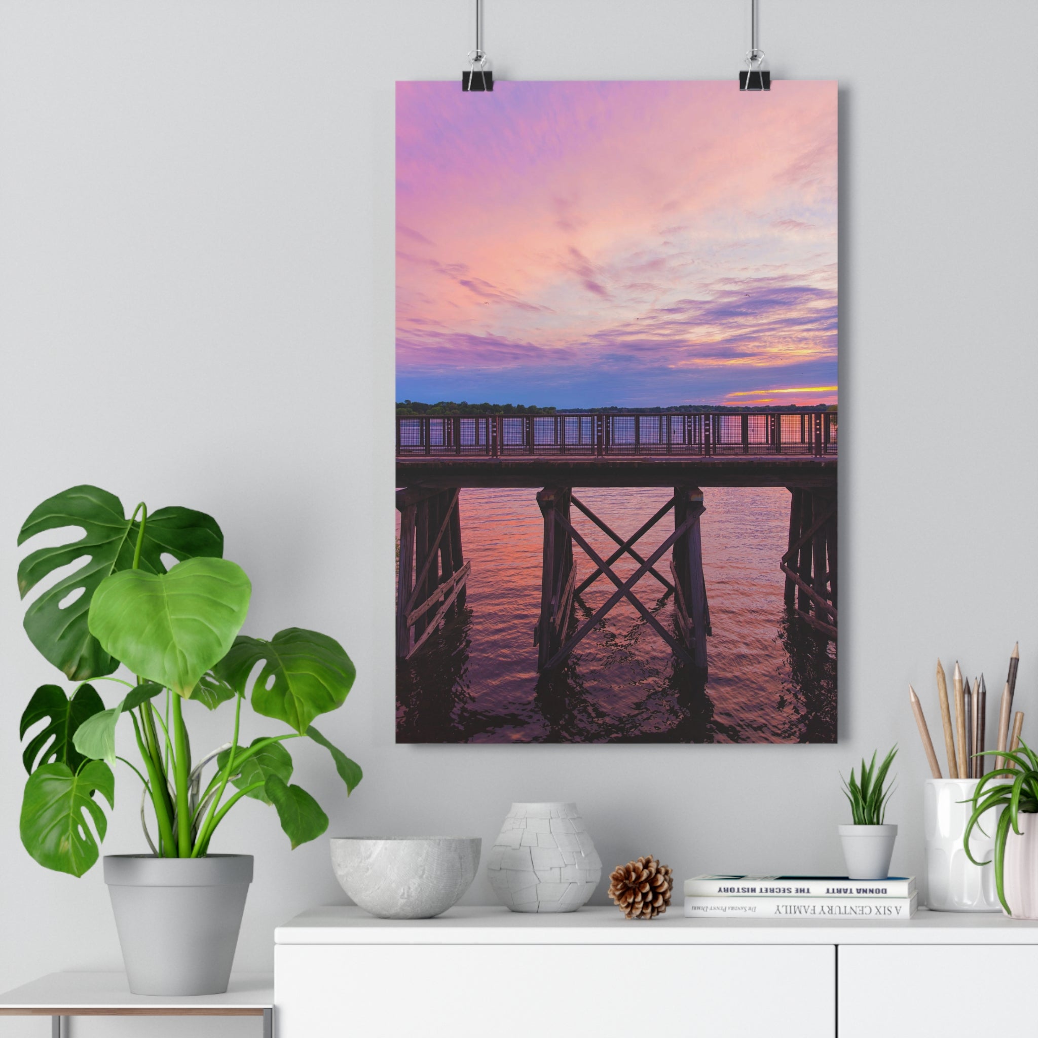 Arcola Bridge - Purple Sunset Print
