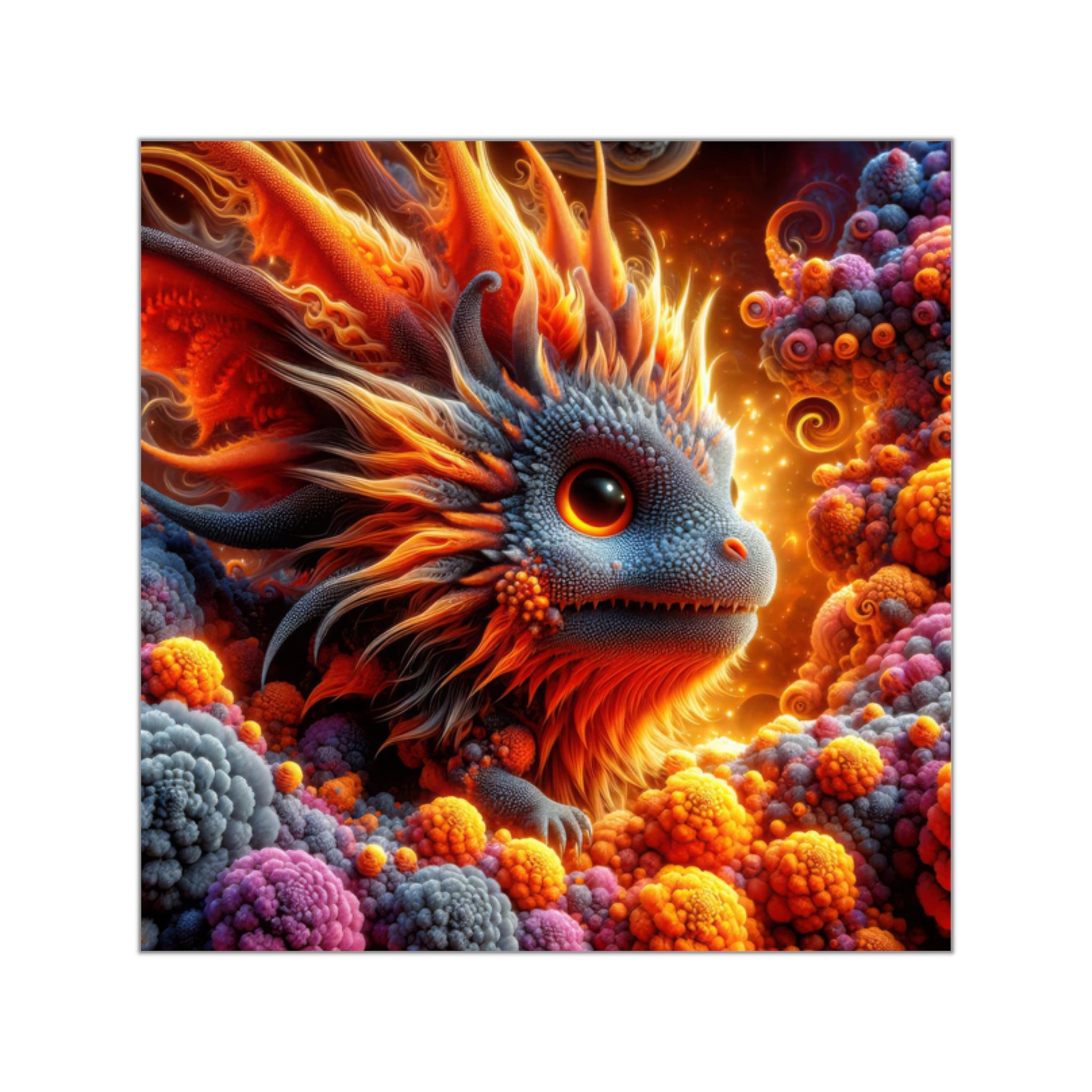 Solar Flare Serpent Vinyl Stickers