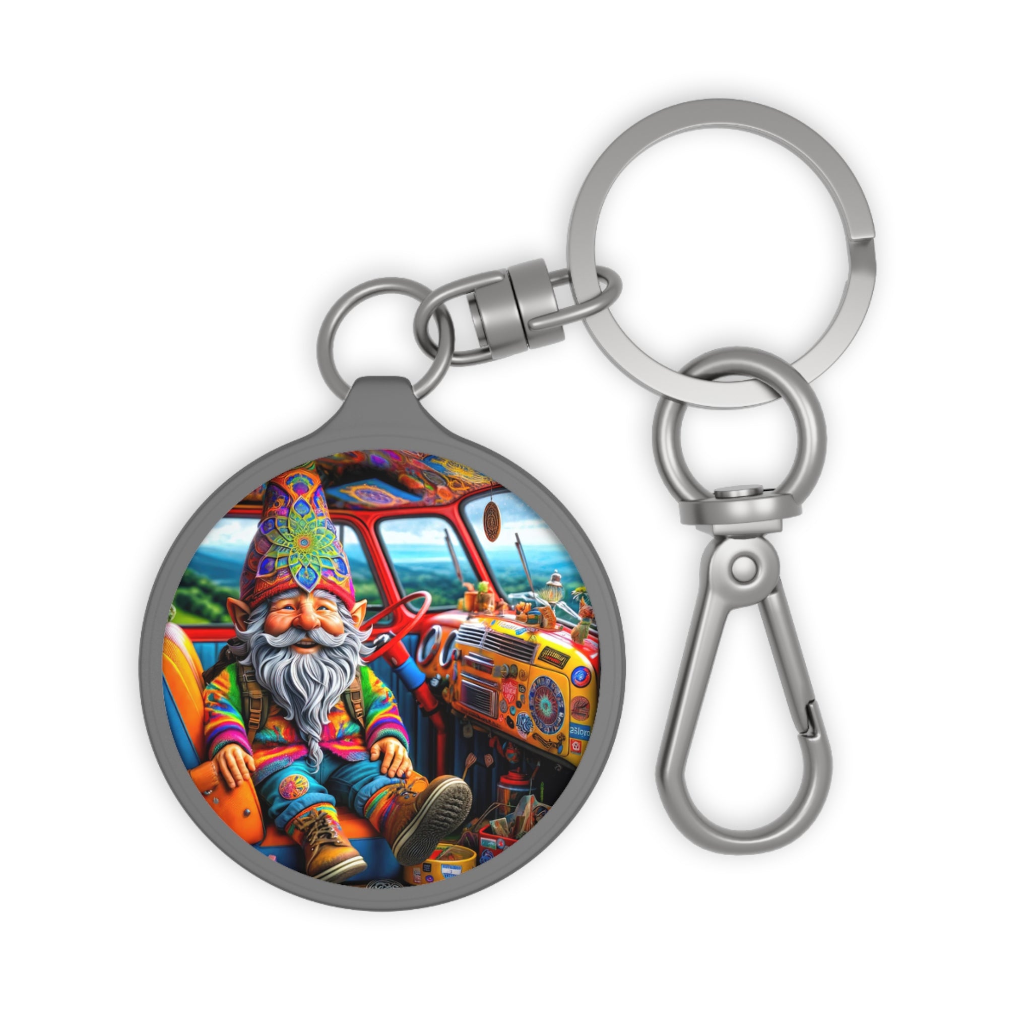Journeys of Jovial Jasper, the Gnome Keyring Tag