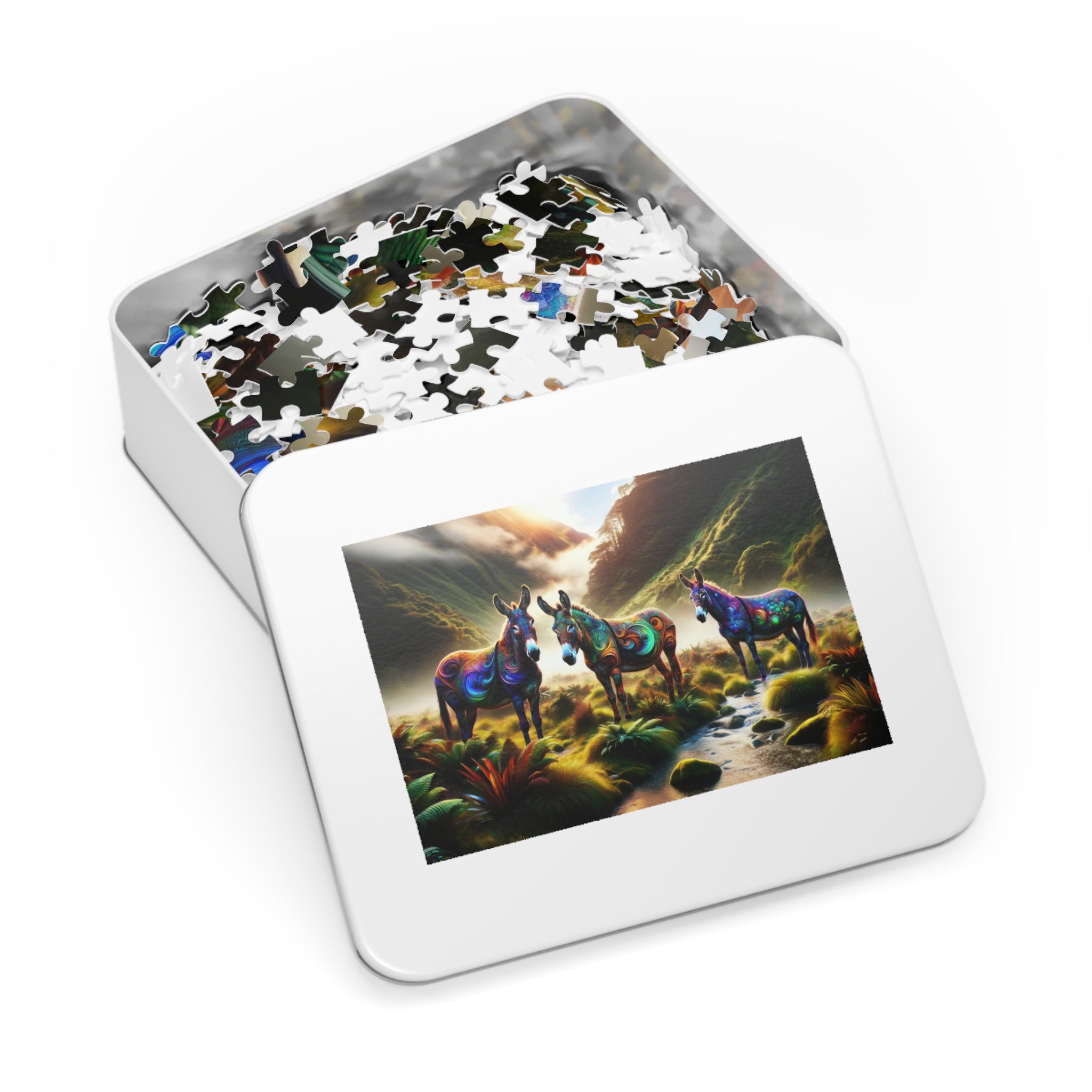 Donkeys of the Mystic Vale Jigsaw Puzzle