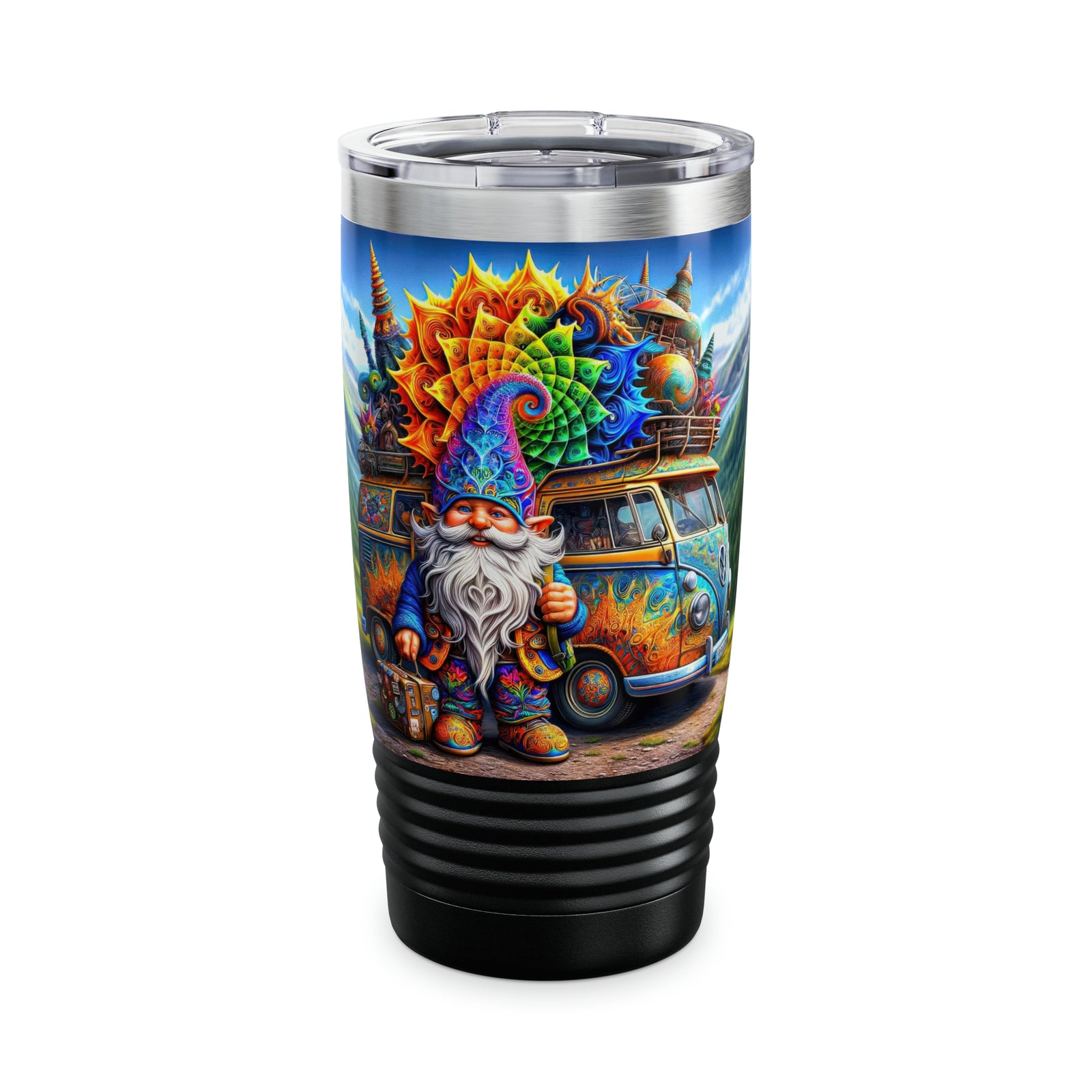 The Wandering Whimsy of Whiskerwick the Gnome Ringneck Tumbler, 20oz