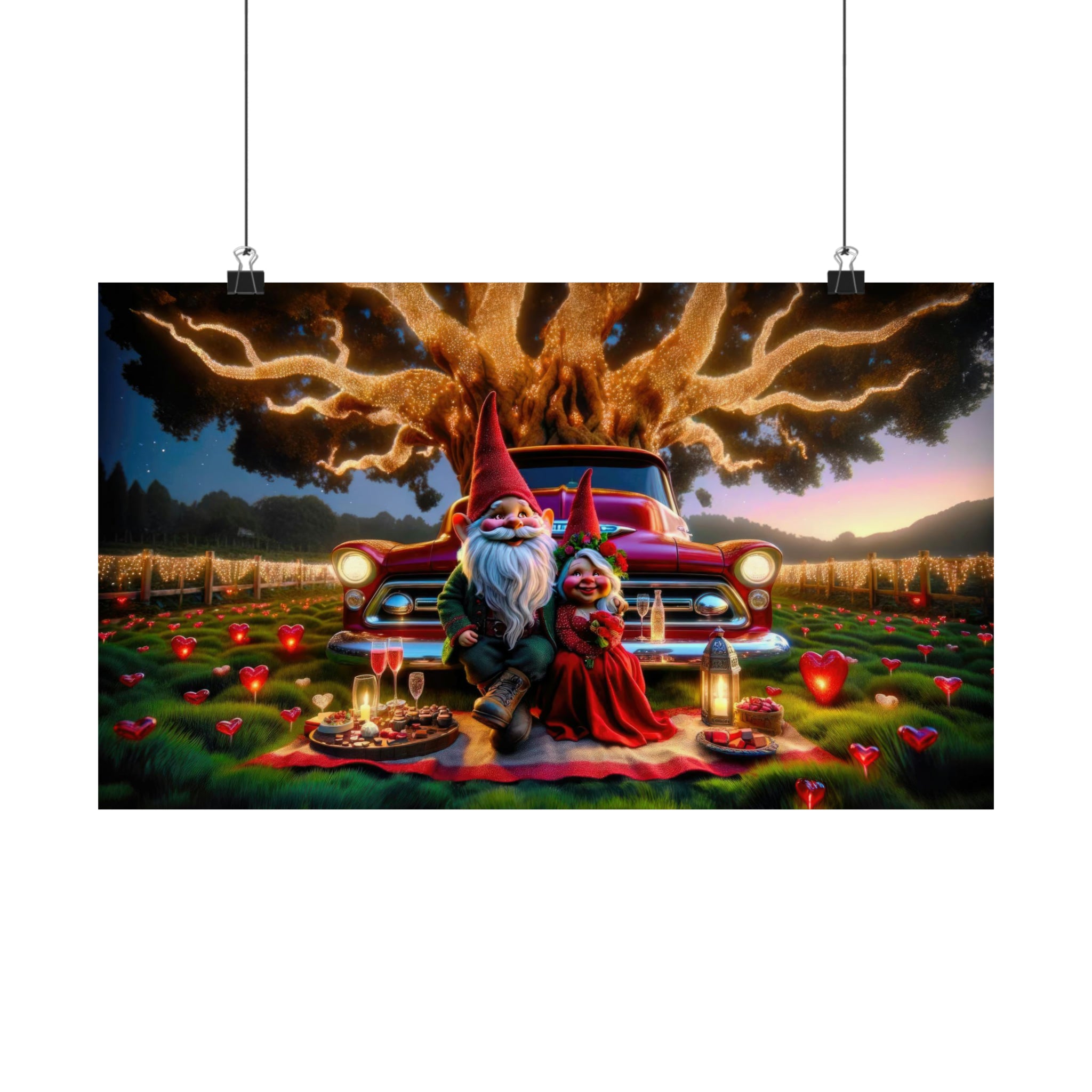 Picnic crepuscular encantado Póster