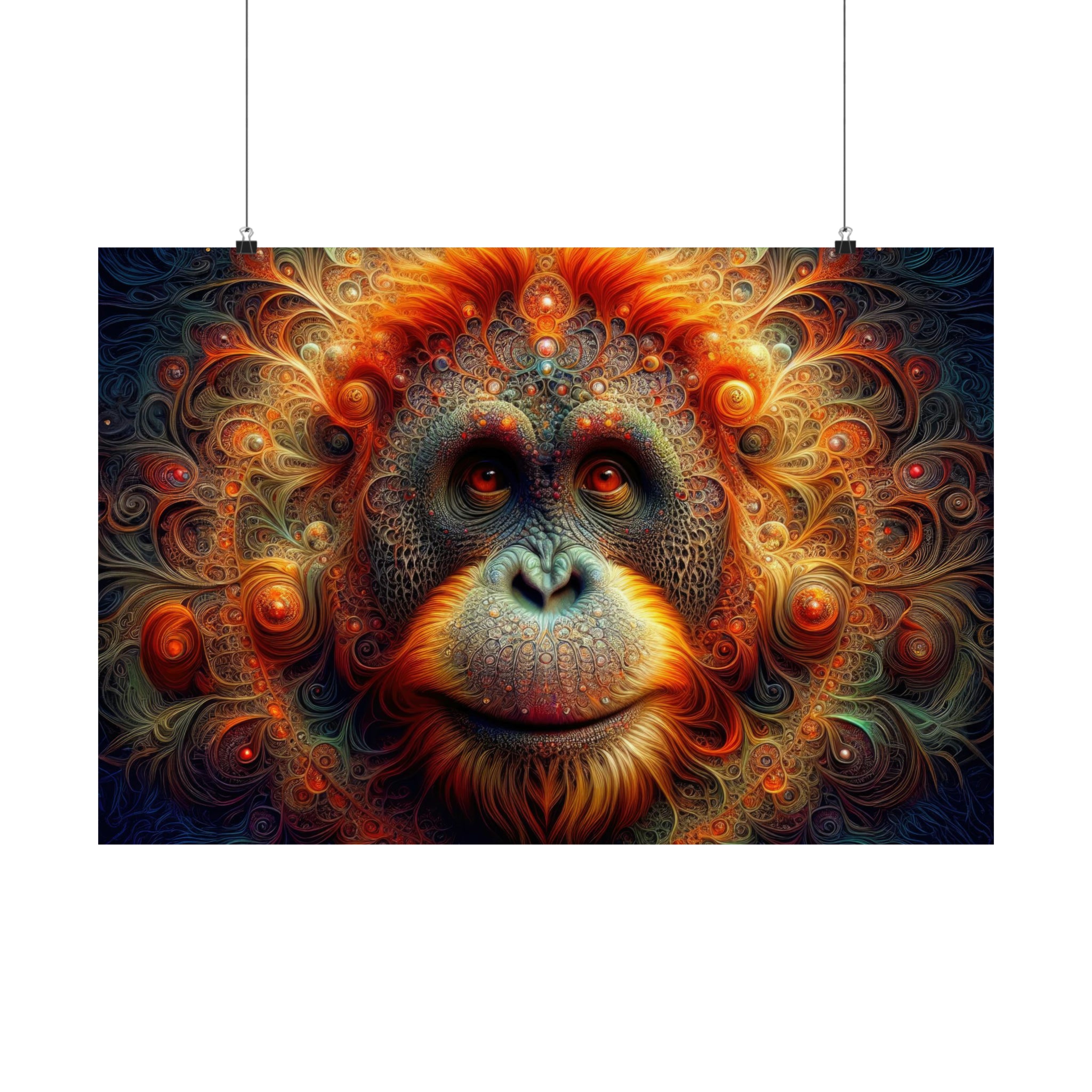 L'orang-outan fractal Poster