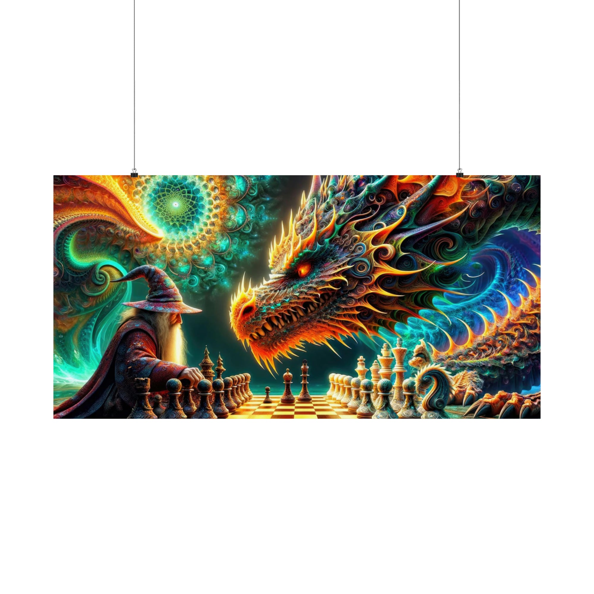 Échec et mat du dragon cosmique Poster