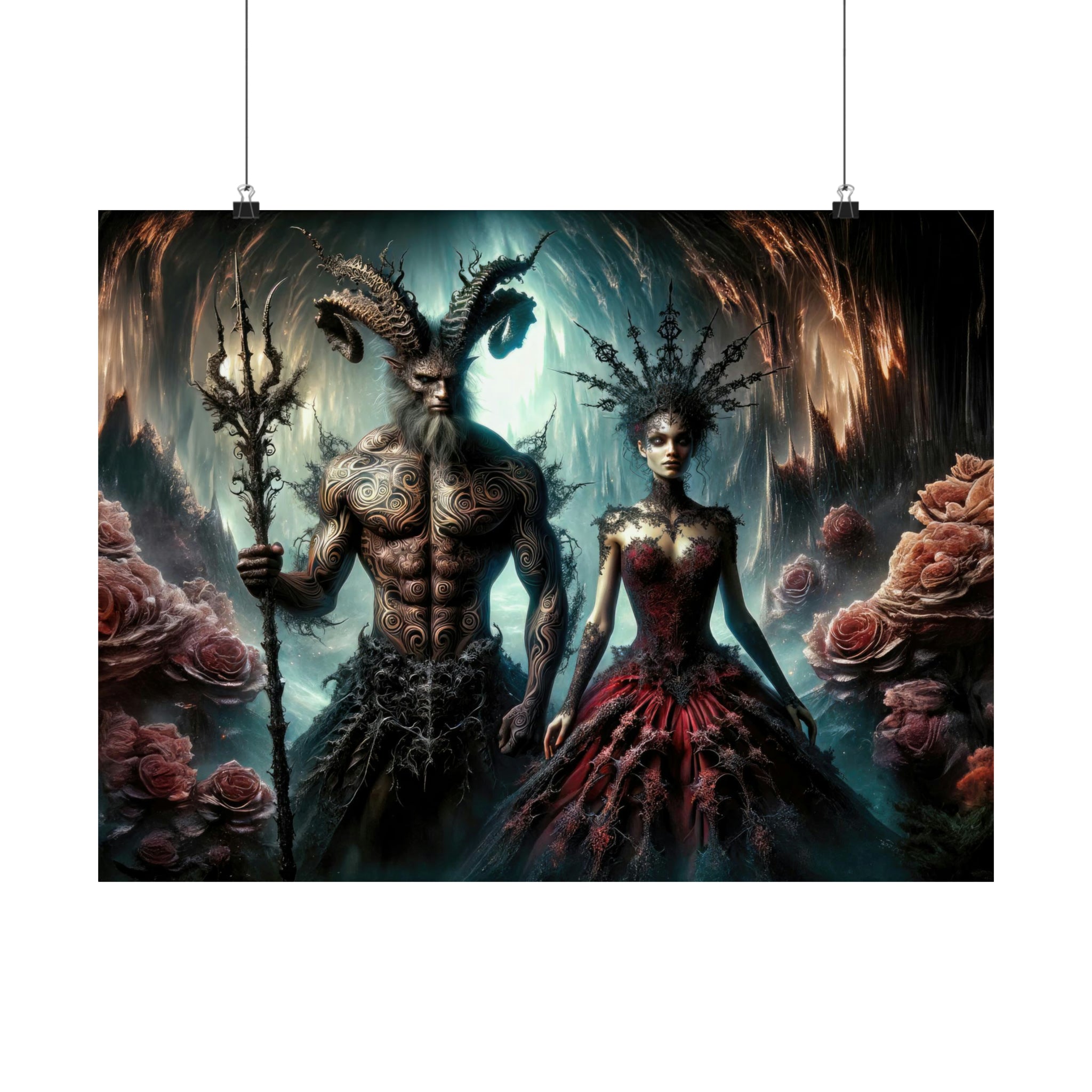 Couronnement du crépuscule dans le Rose Dominion Poster