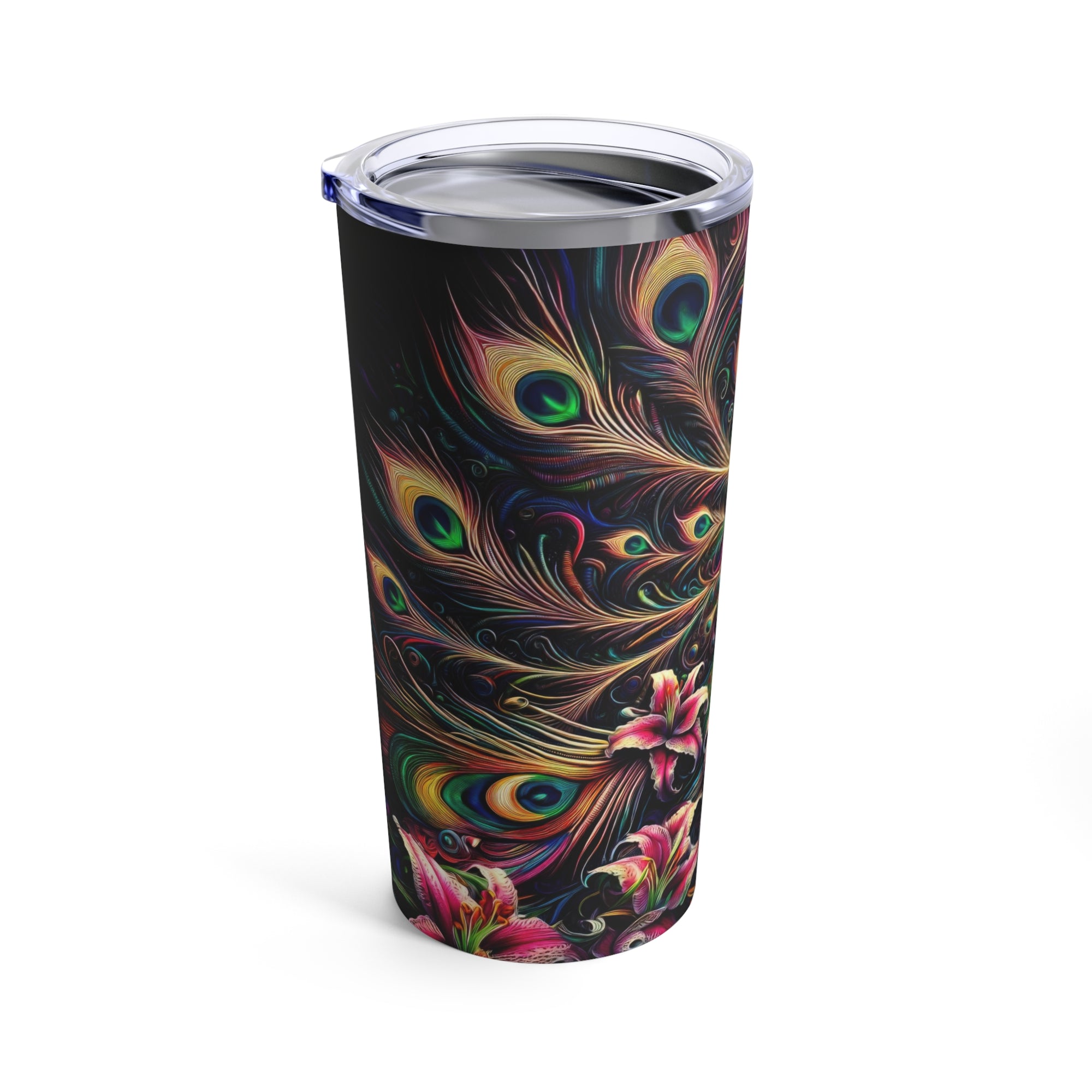 La danza luminosa del pavo real Vaso 20oz