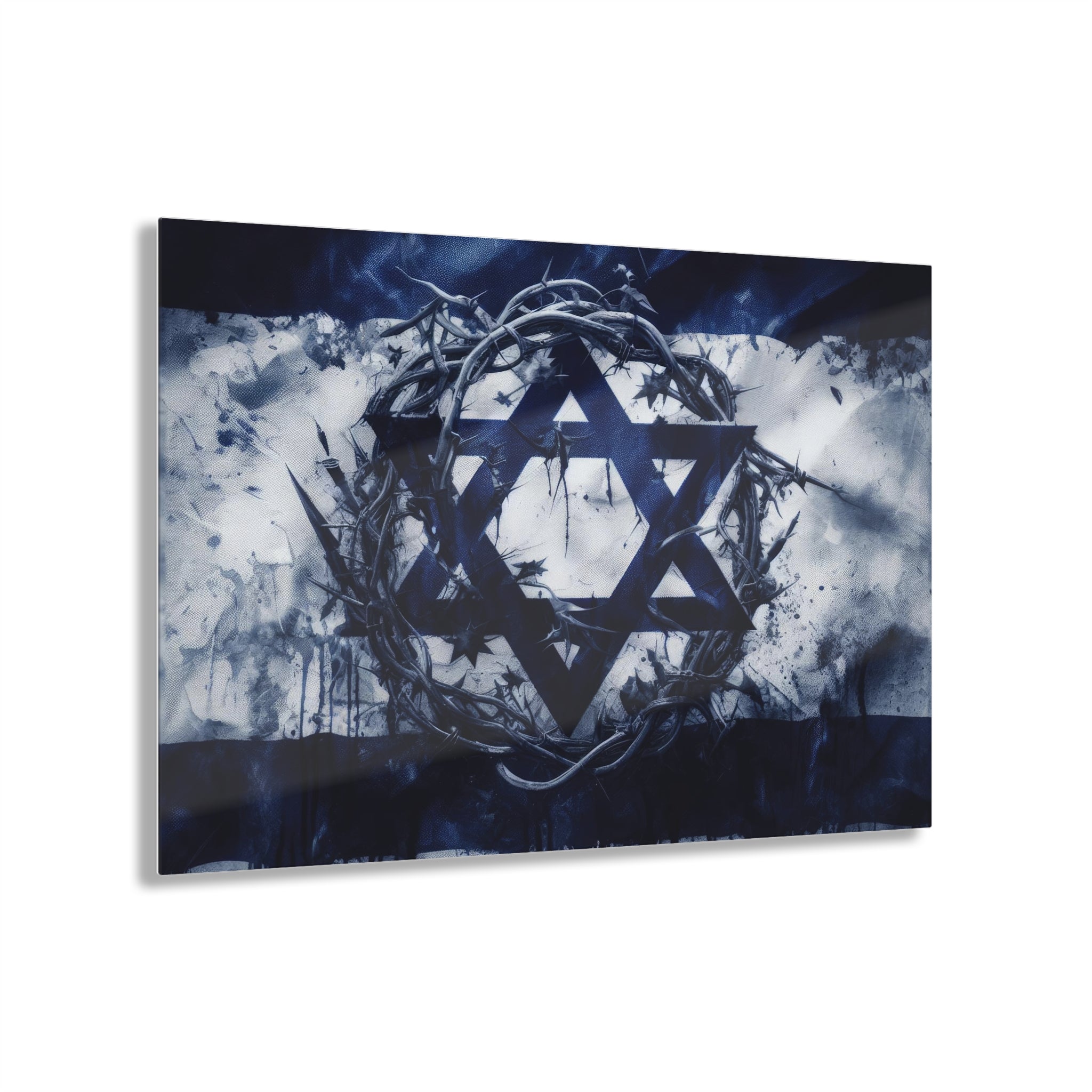 Symbolic Resilience: Threads of Faith and Struggle Acrylic Print