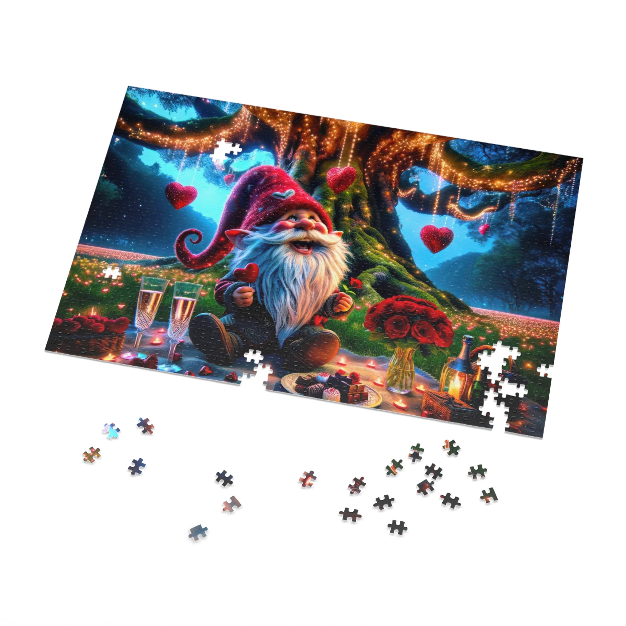 Valentine's with the Whimsical Forest Gnome Jigsaw Puzzle