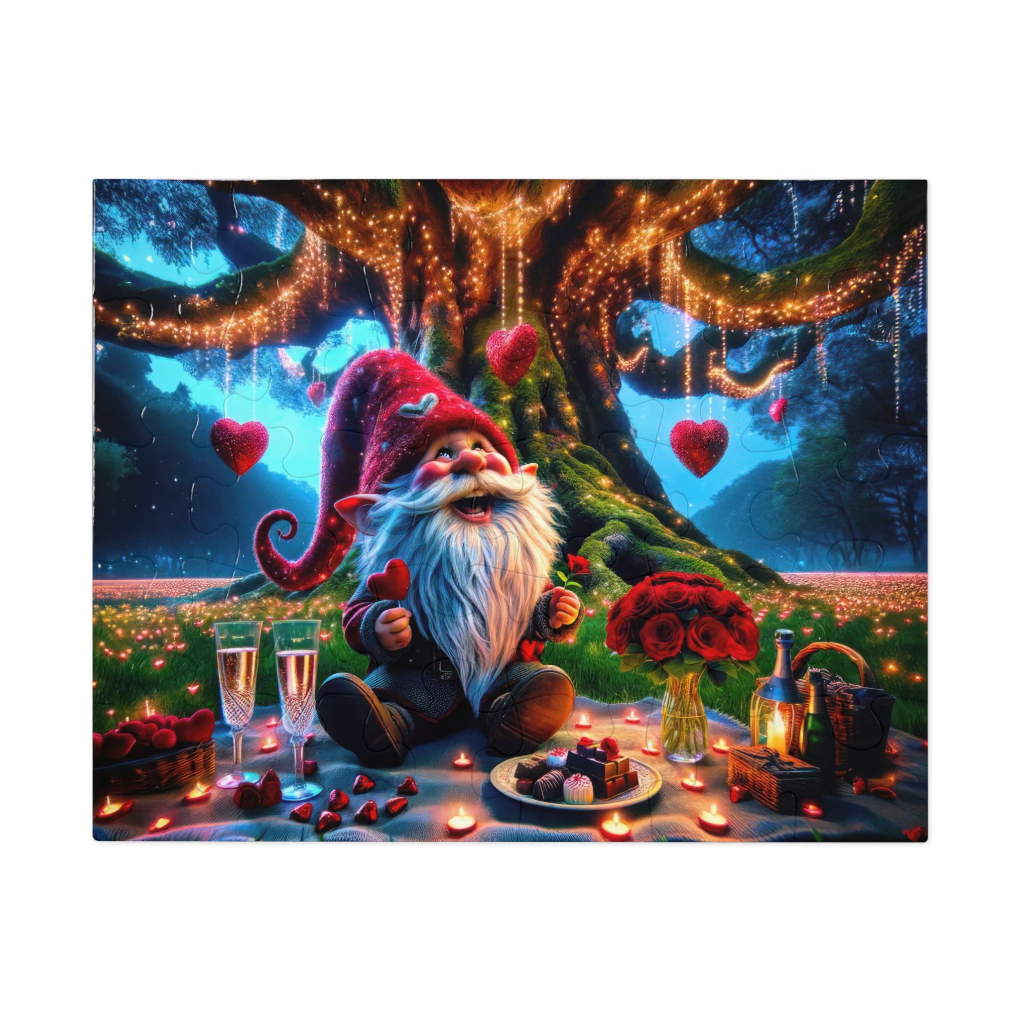 Valentine's with the Whimsical Forest Gnome Jigsaw Puzzle