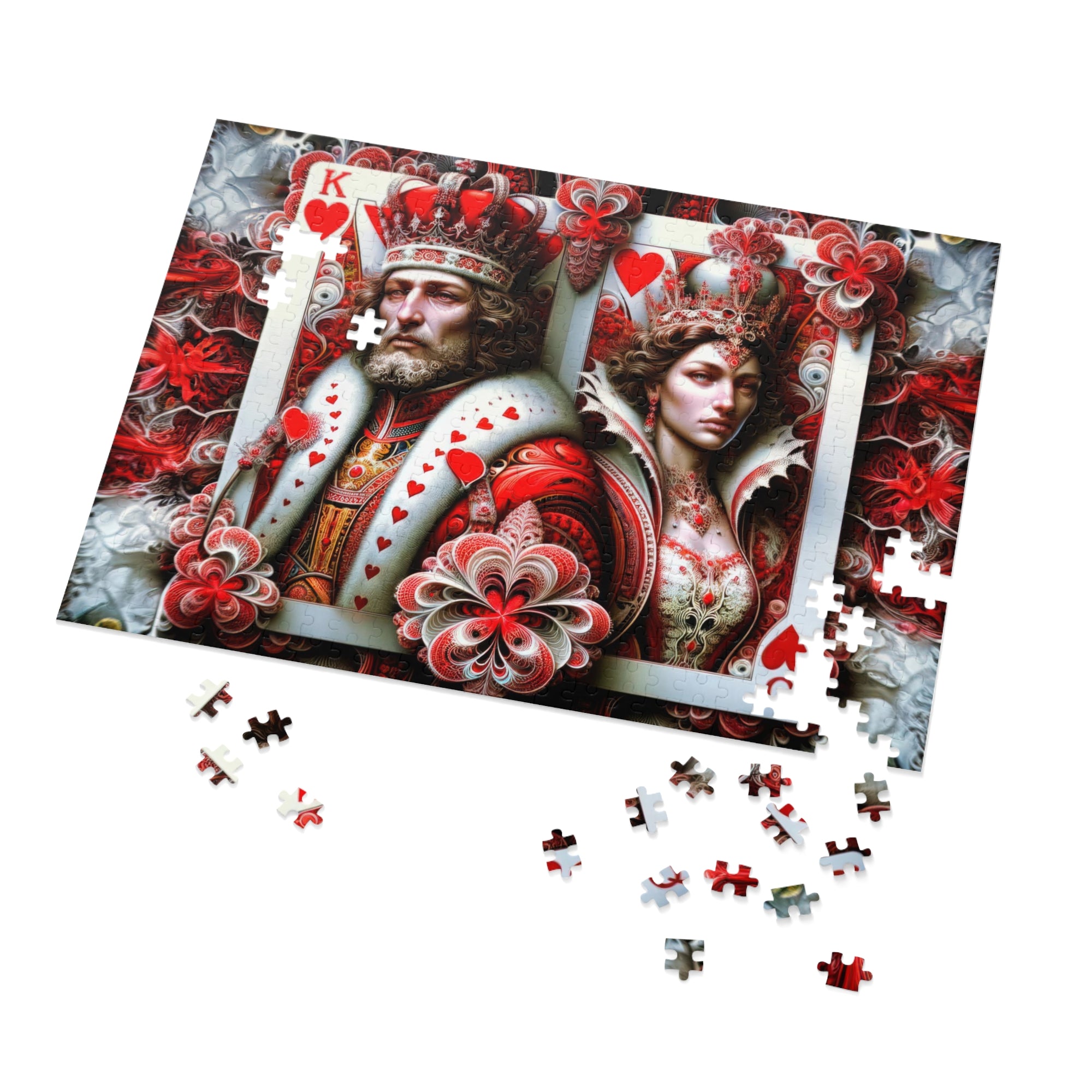 The King and Queen of Hearts' Embrace Puzzle